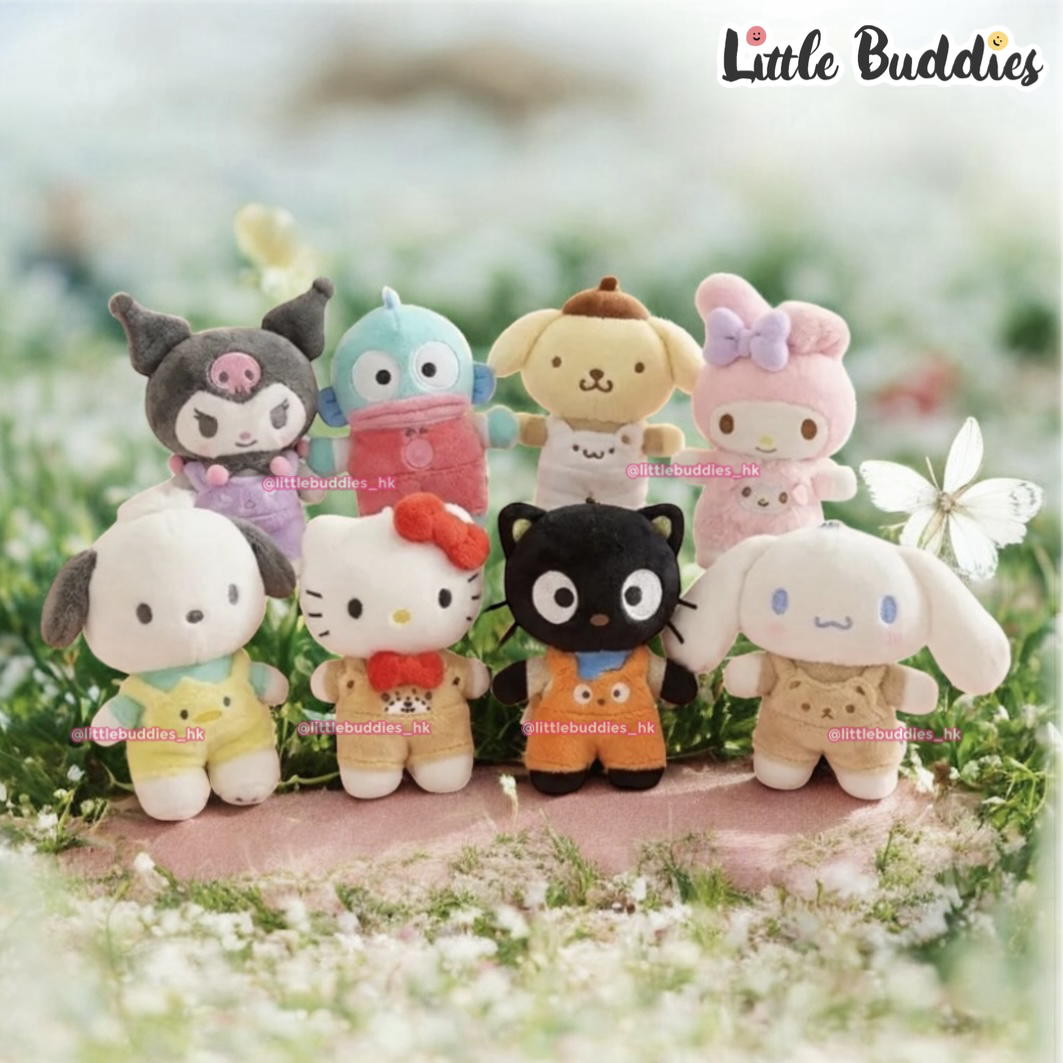 韓國 Sanrio 好朋友吊帶褲造型 公仔匙扣