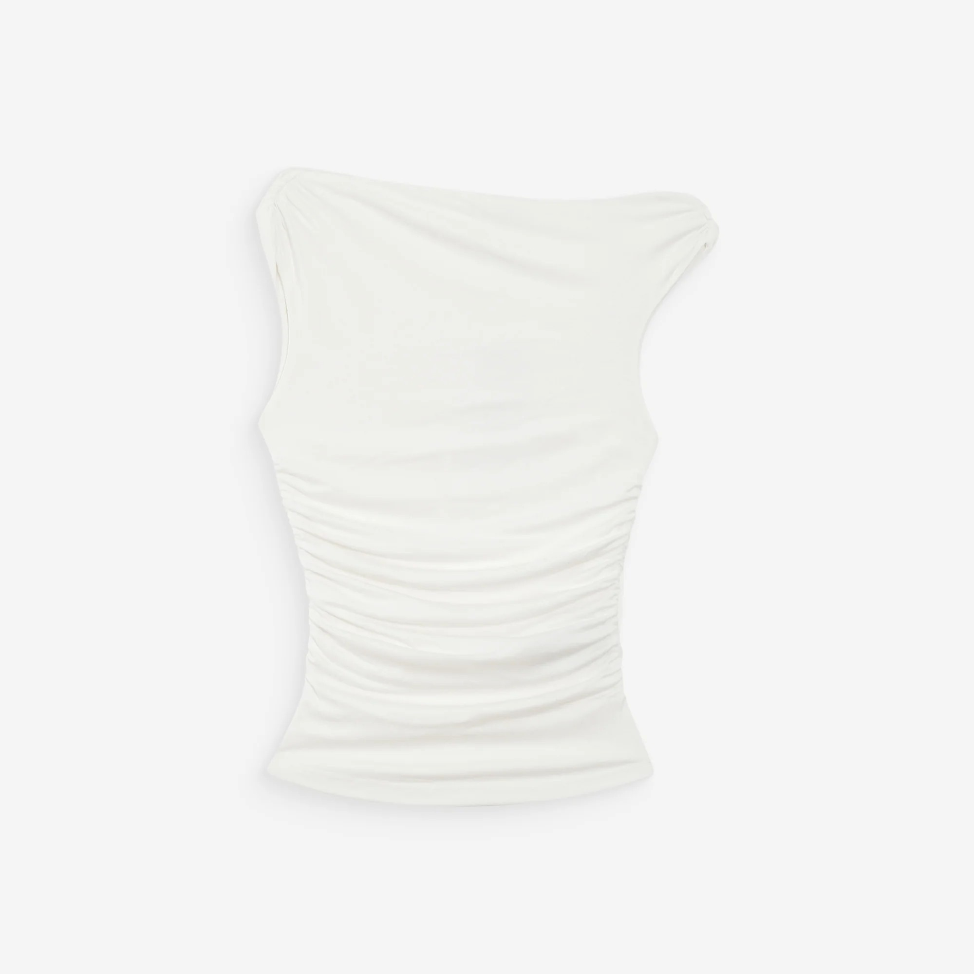 1GM0329-060 [GRACE & MILA] Asymmetric Draped Top Ivoire Vodia Ivory #SS2617138 (C-EU-E)