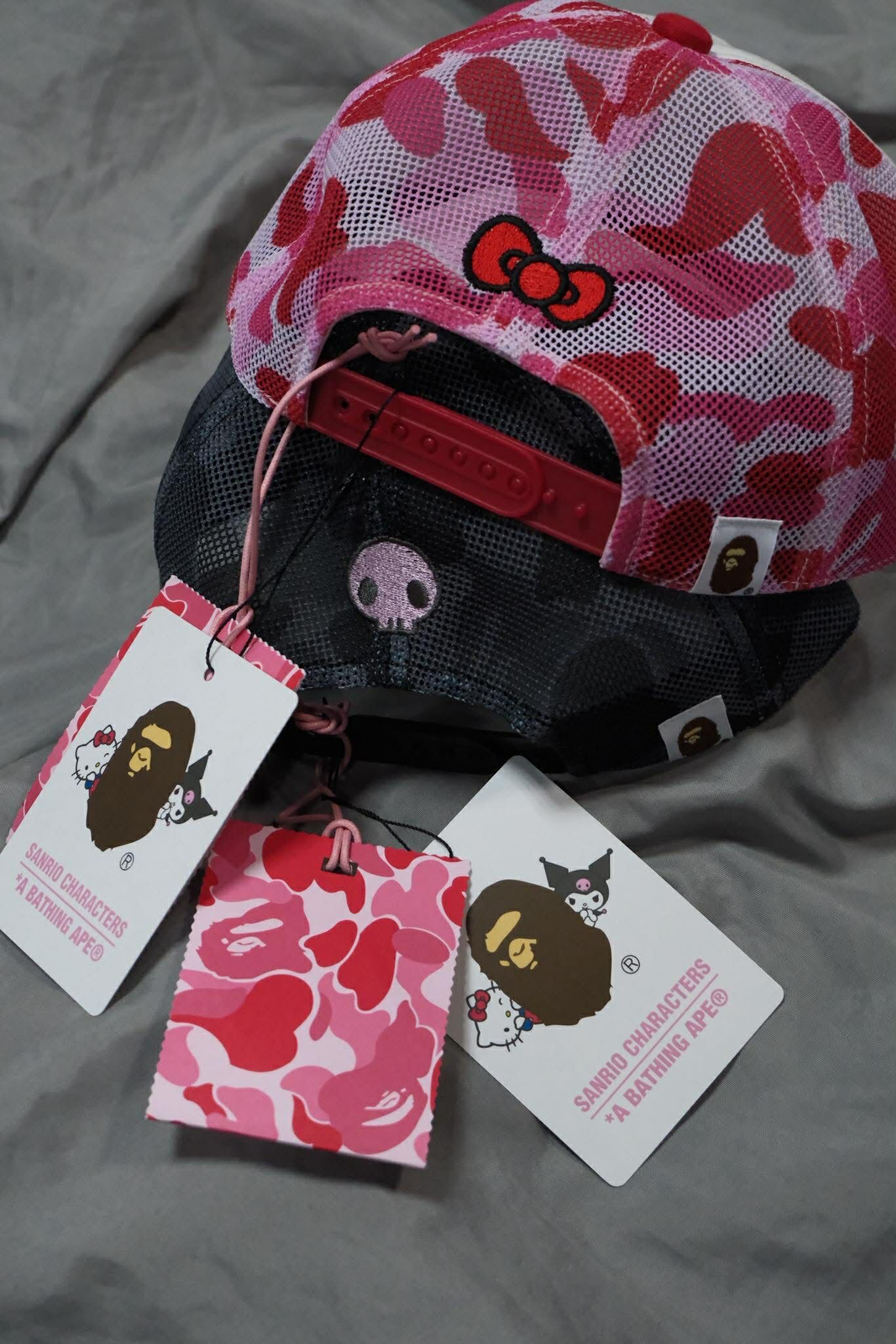 Bape X Hello Kitty X Kuromi 庫洛米 網帽 帽子 1M23280901