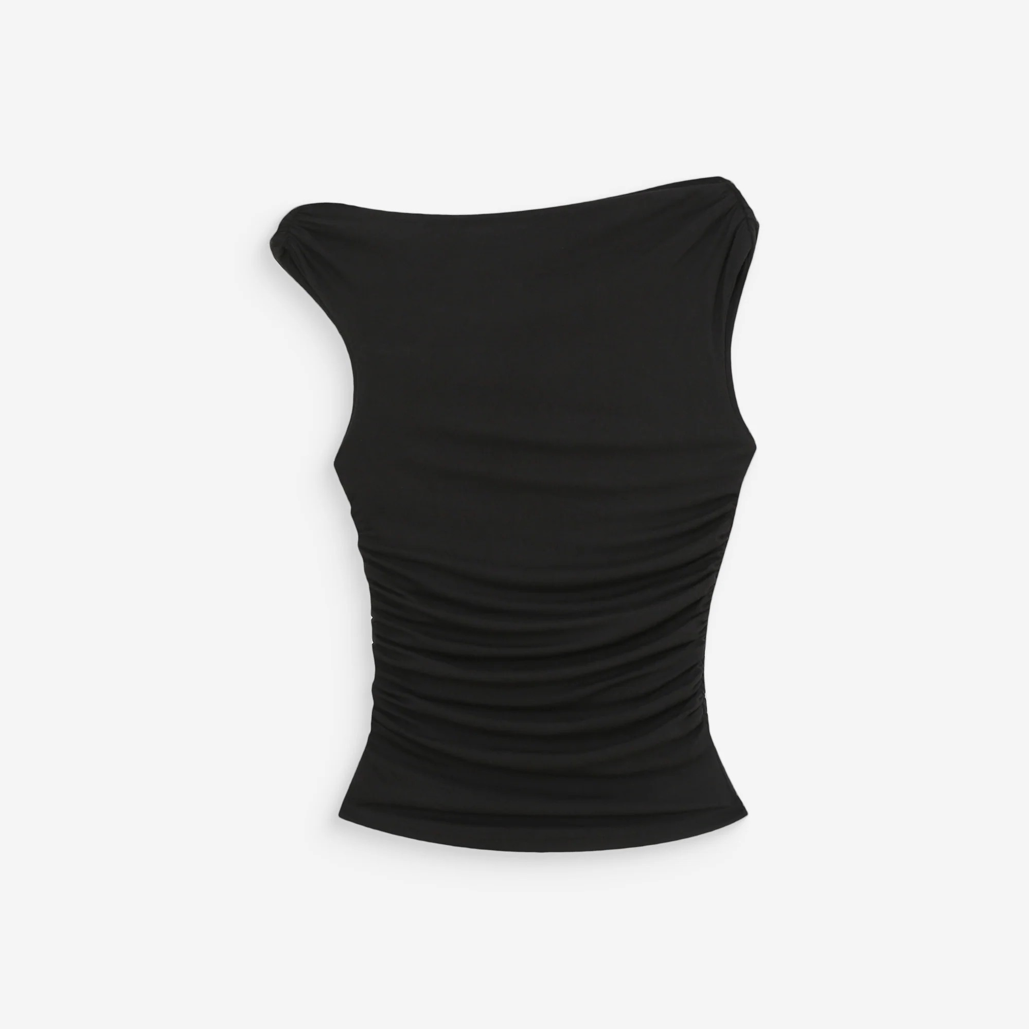 1GM0329-061 [GRACE & MILA] Asymmetric Draped Top Noir Vodia #SS2617138 (C-EU-E)