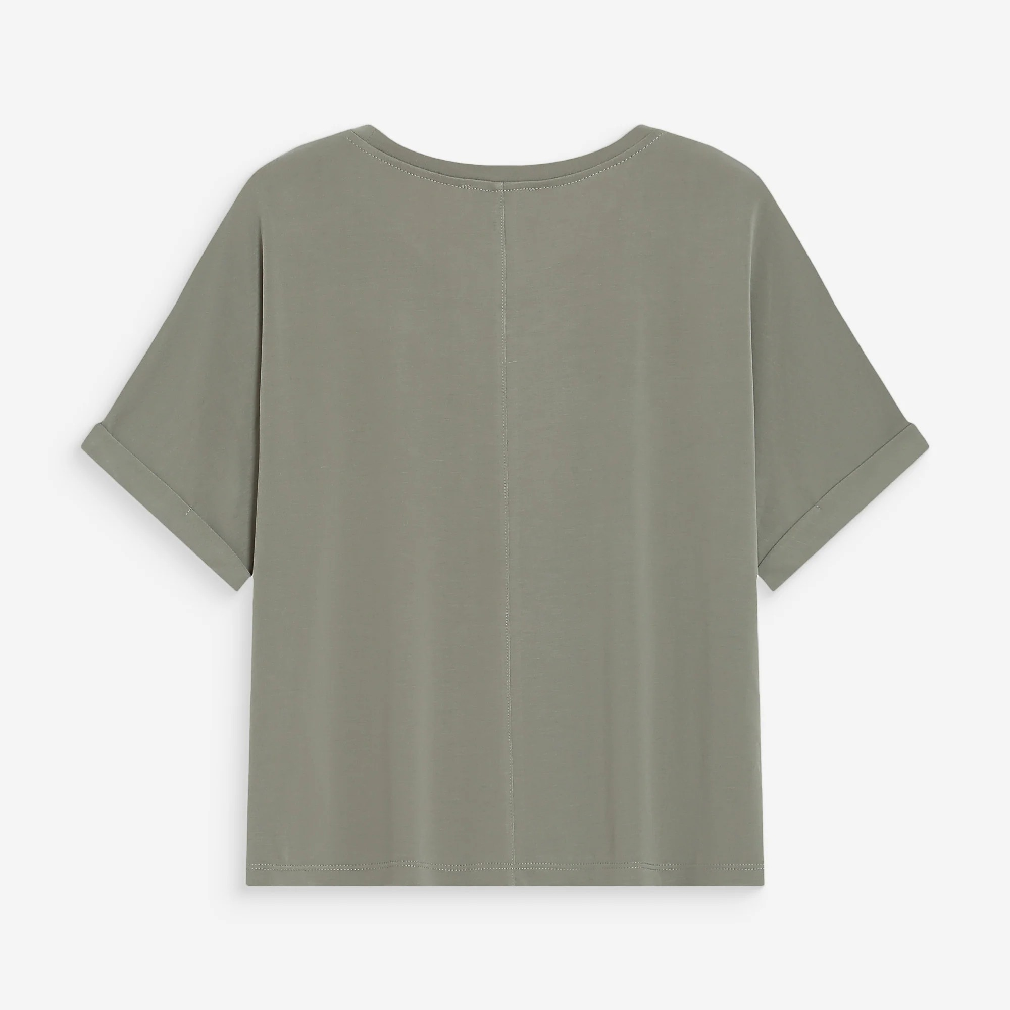 1GM0329-065 [GRACE & MILA] Oversized Modal T-Shirt Kaki Parma #SS2617004 (C-EU-E)