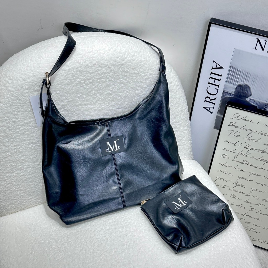 (現貨) 韓國 MUCENT CRESCENT 新月形 肩背包 附贈小包