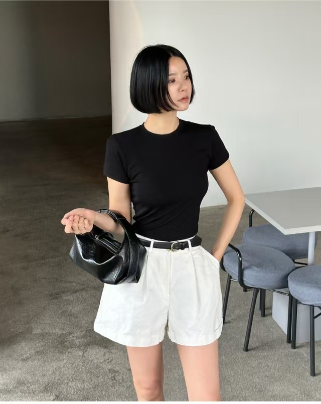 短袖合身單色T