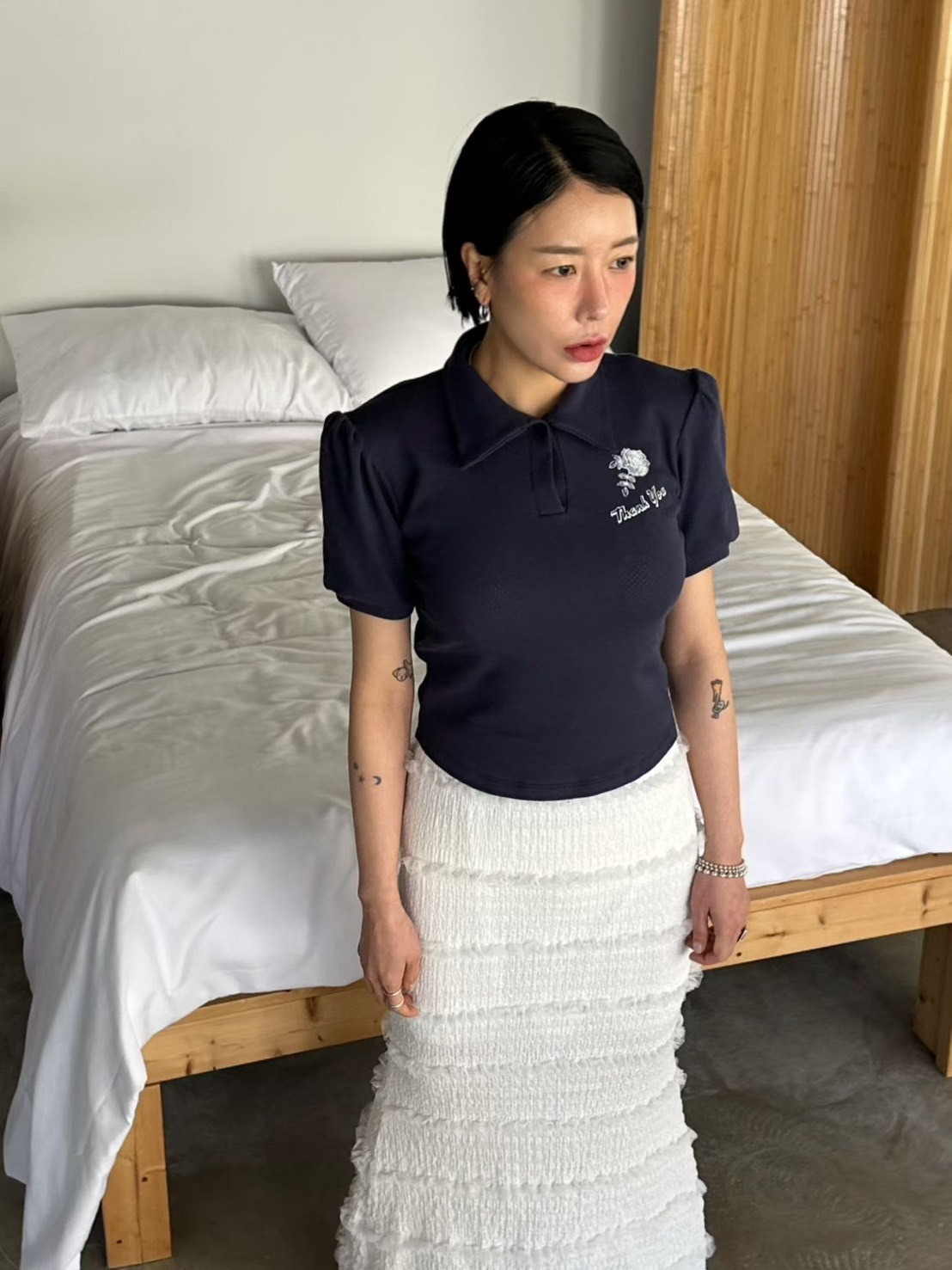 玫瑰花POLO衫