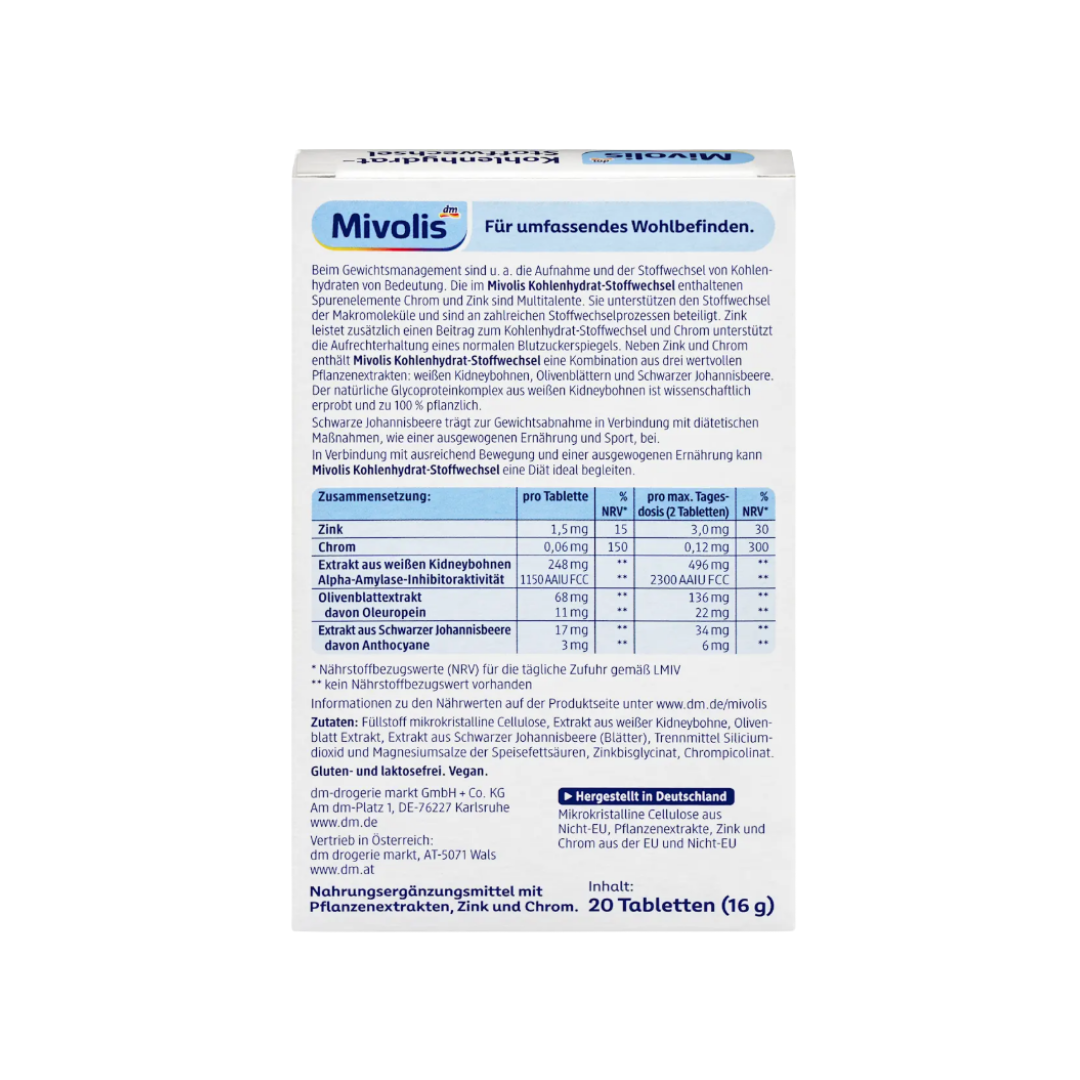 Mivolis Carbohydrate Metabolism 20pcs