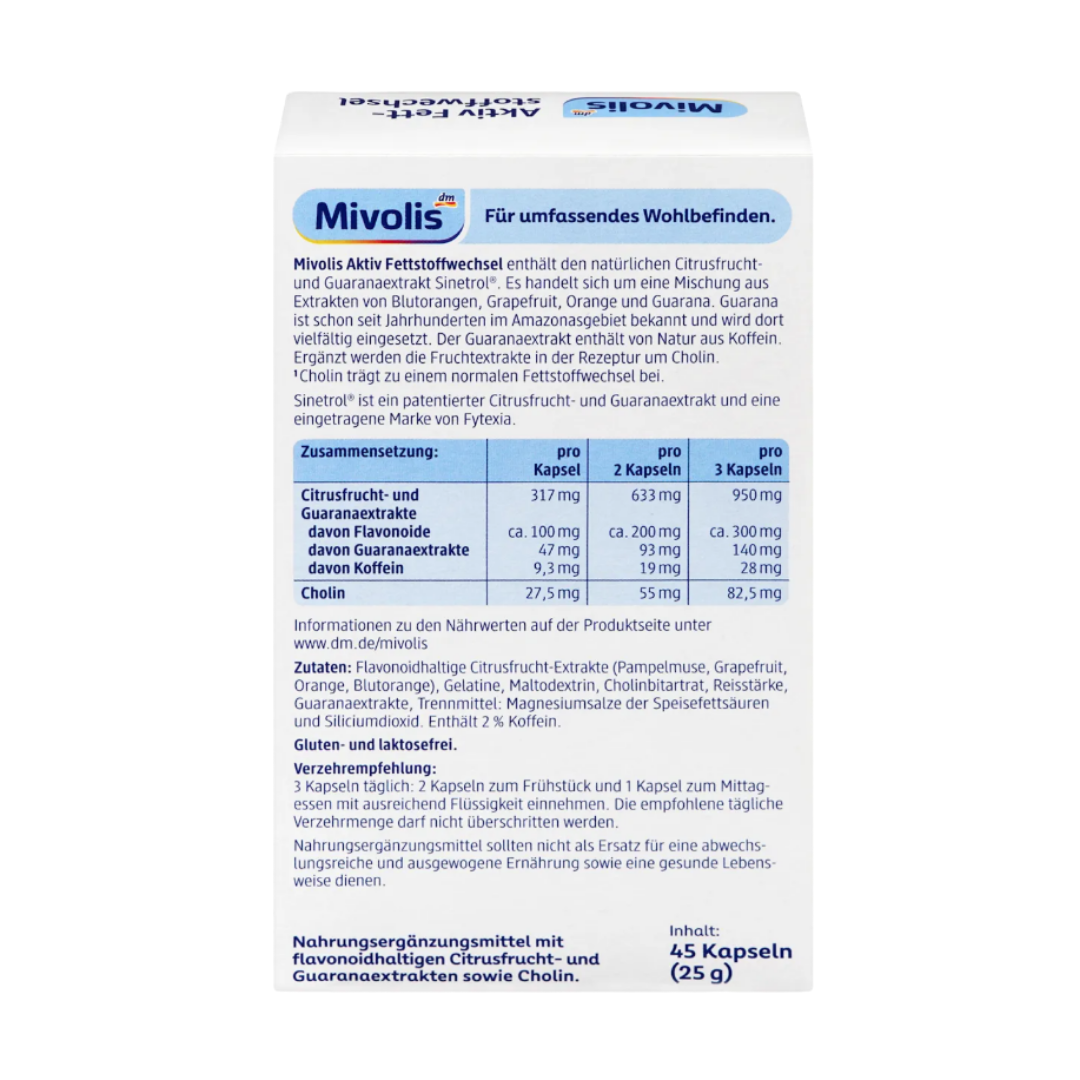 Mivolis Active Fat Metabolism Capsules 45pcs