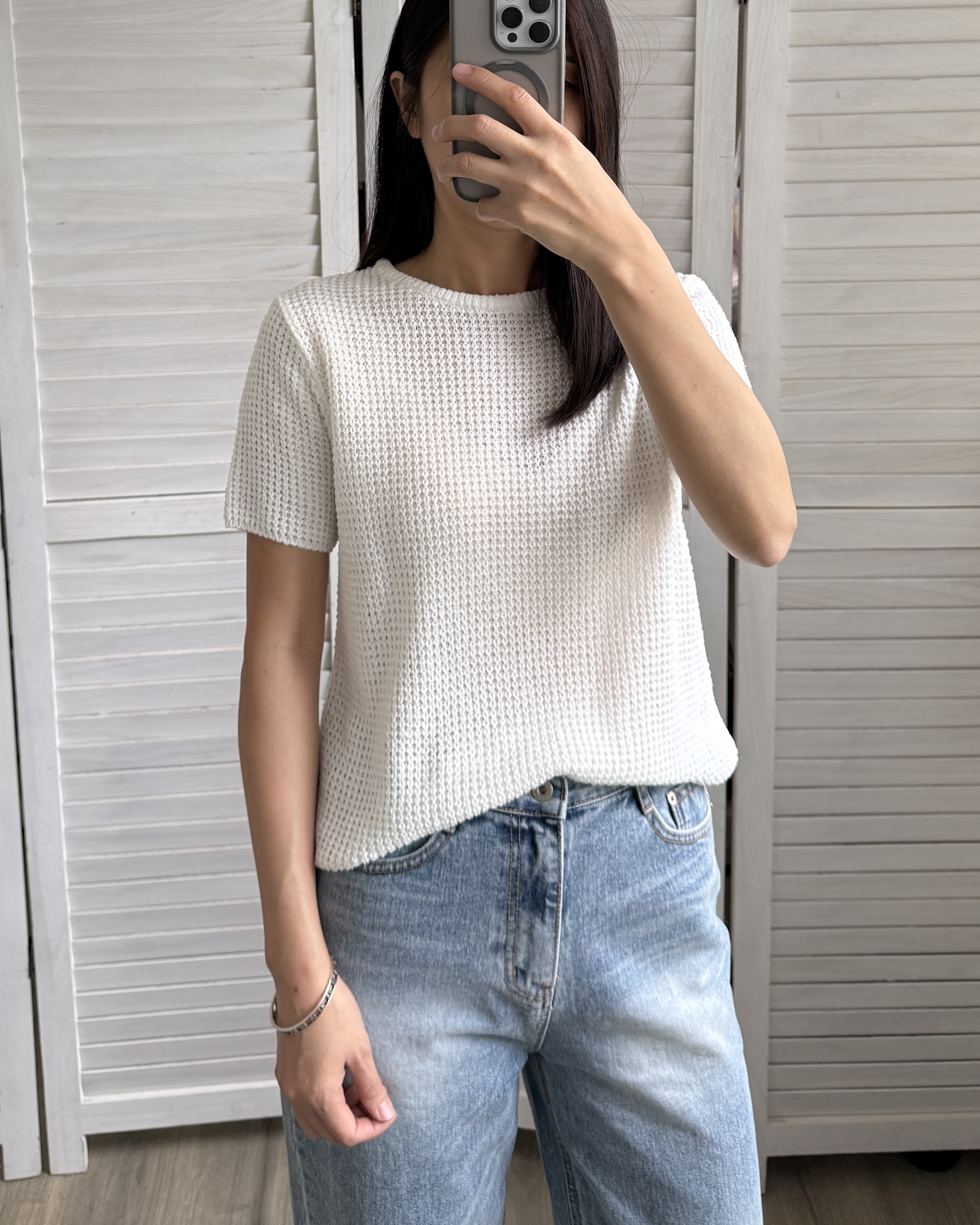 26S/S 春夏新品 線織格紋上衣