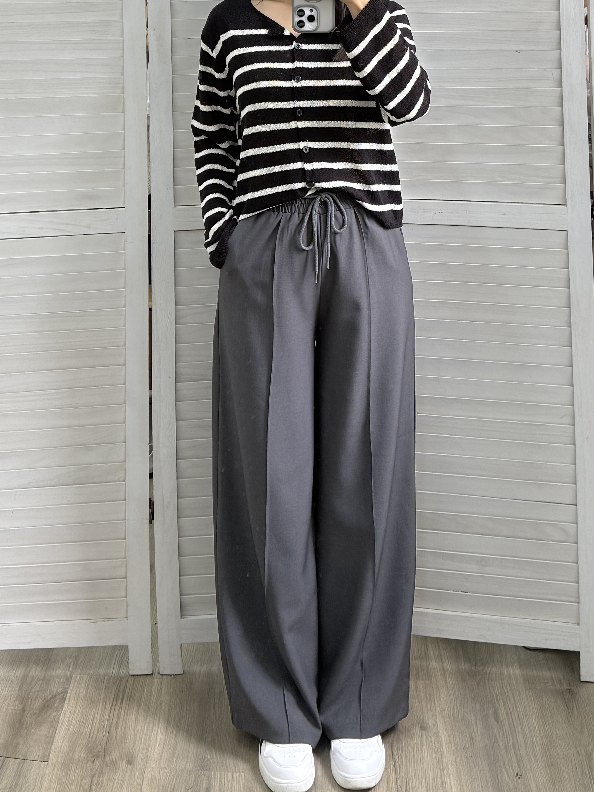 26S/S 春夏新品 寬鬆春夏感橡筋腰西褲