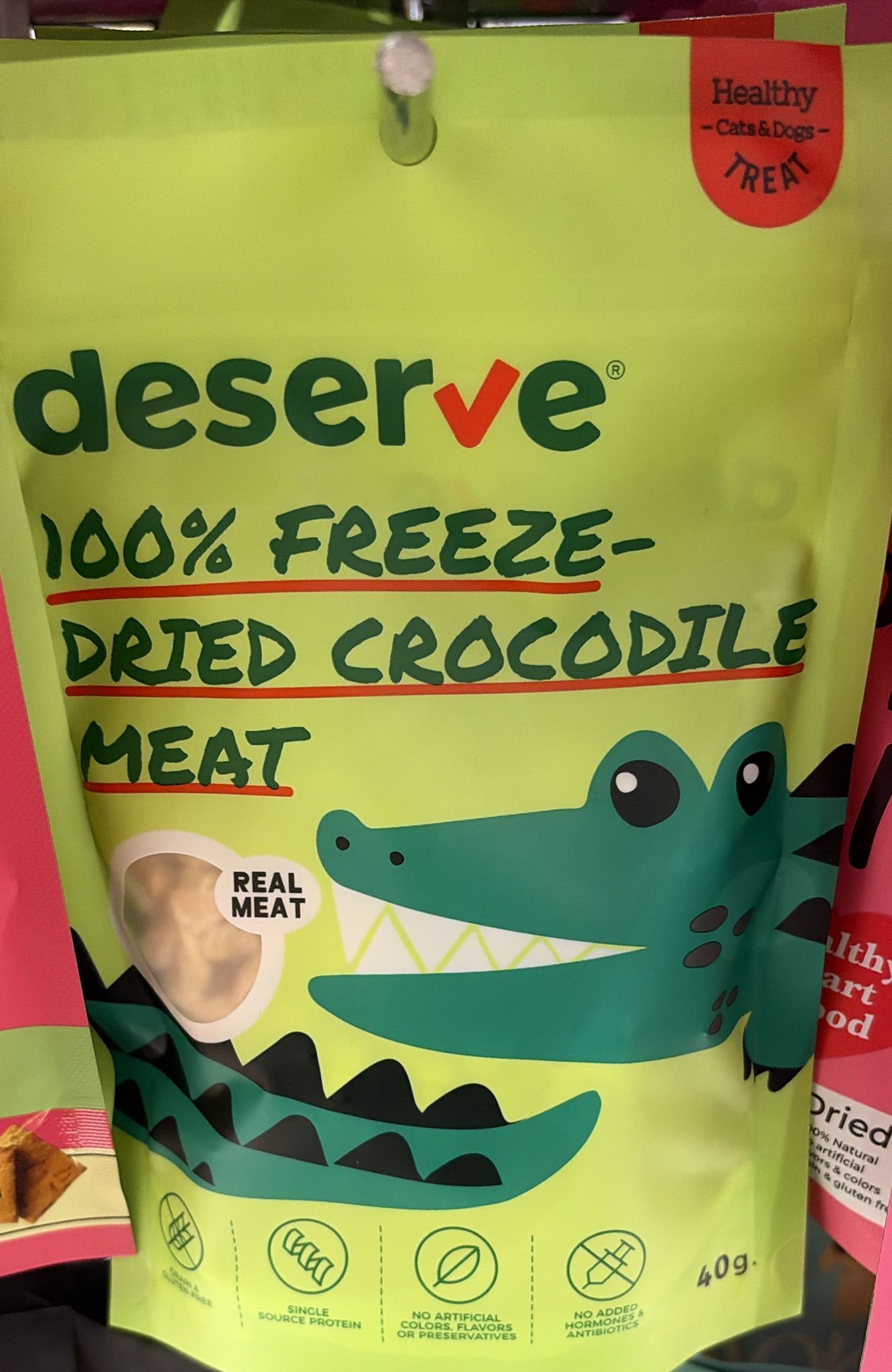 現貨 TH1=Deserve 100%冷凍乾燥鱷魚肉寵物零食