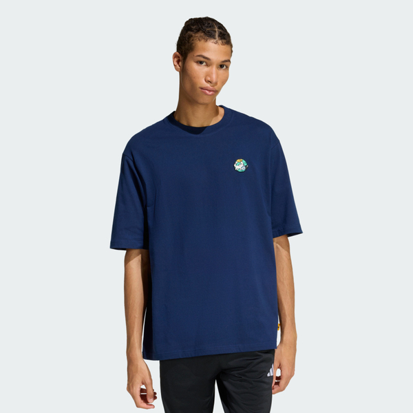 Adidas 愛迪達 M Ani Pop T JZ5062 男 T恤 運動上衣 休閒短袖 深藍 亞版 寬鬆版型