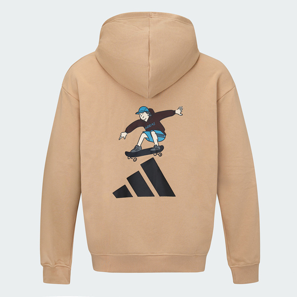 Adidas 愛迪達 Gfx Sports Hood KC5325 男 連帽上衣 帽t 連帽長袖 米 亞版