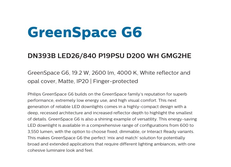 飛利浦 DN393B LED 19.2W 4000K D200 綠地 GEN 6 LED 筒燈