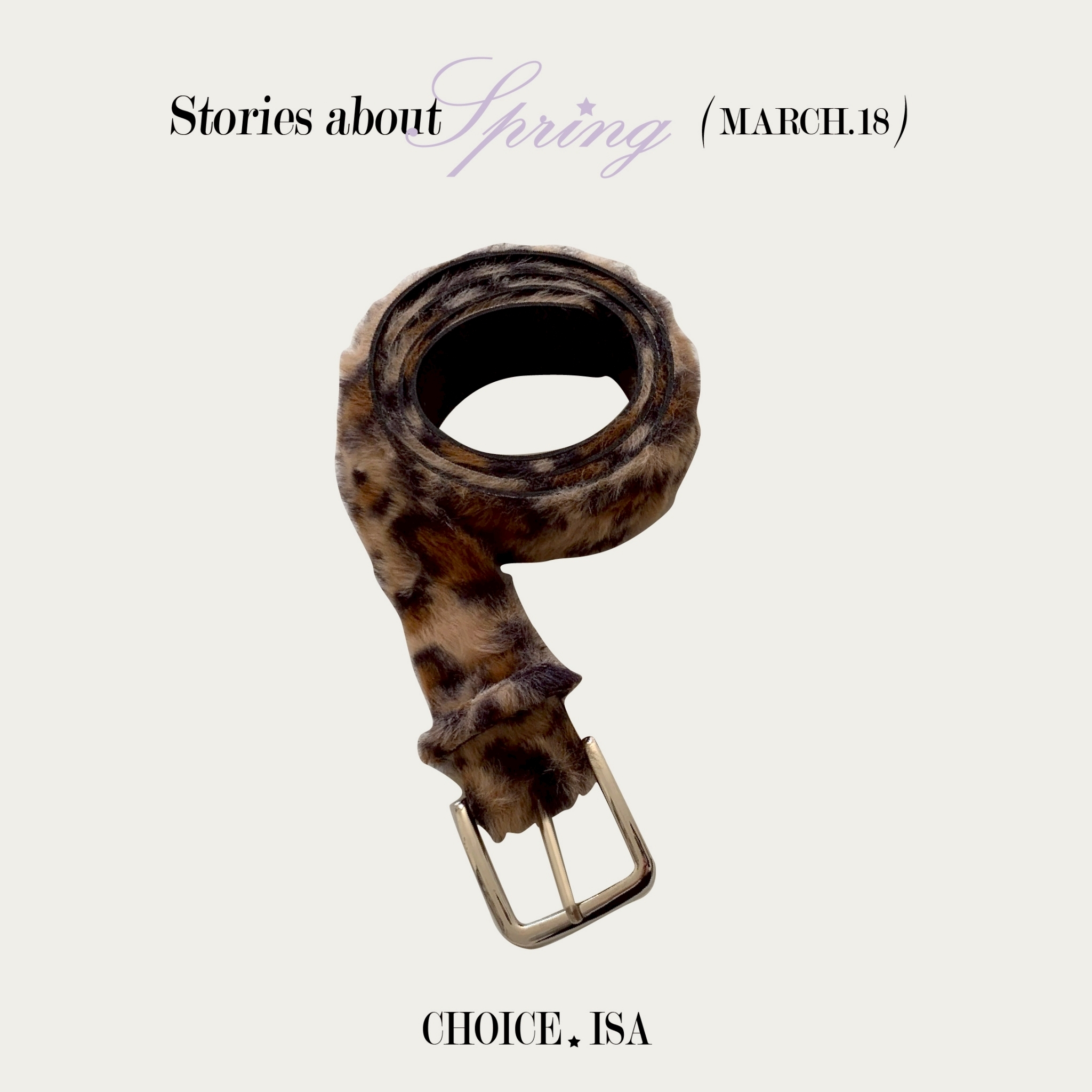 ISA_腰間辣妹單品! 輕亞感豹紋(毛絨)皮帶_62006