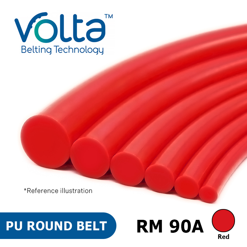 Volta PU 圓帶 - RM 90A 紅色