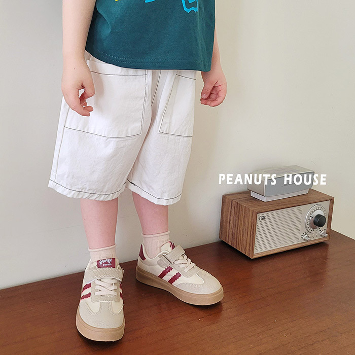 正韓夏PEANUTS 三色帥氣車縫線短褲