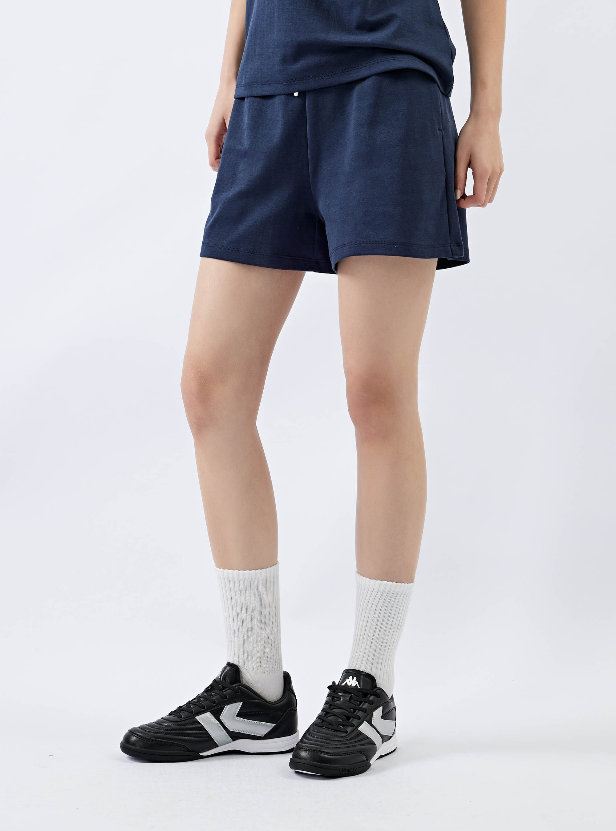 女款 修身抽繩棉質運動短褲