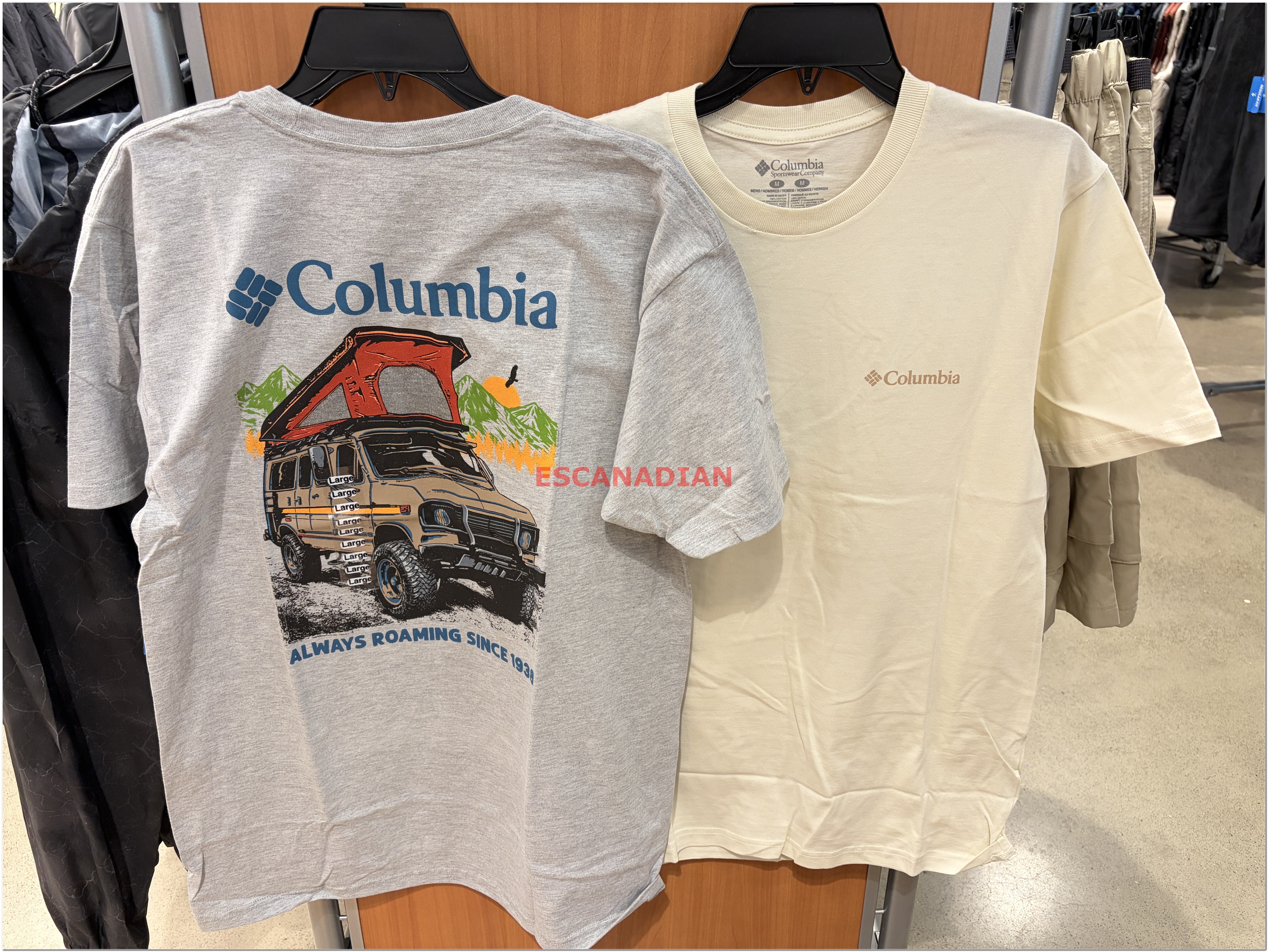 【限時】Columbia 男大人 戶外露營車 正反圖案 短TEE (2色)