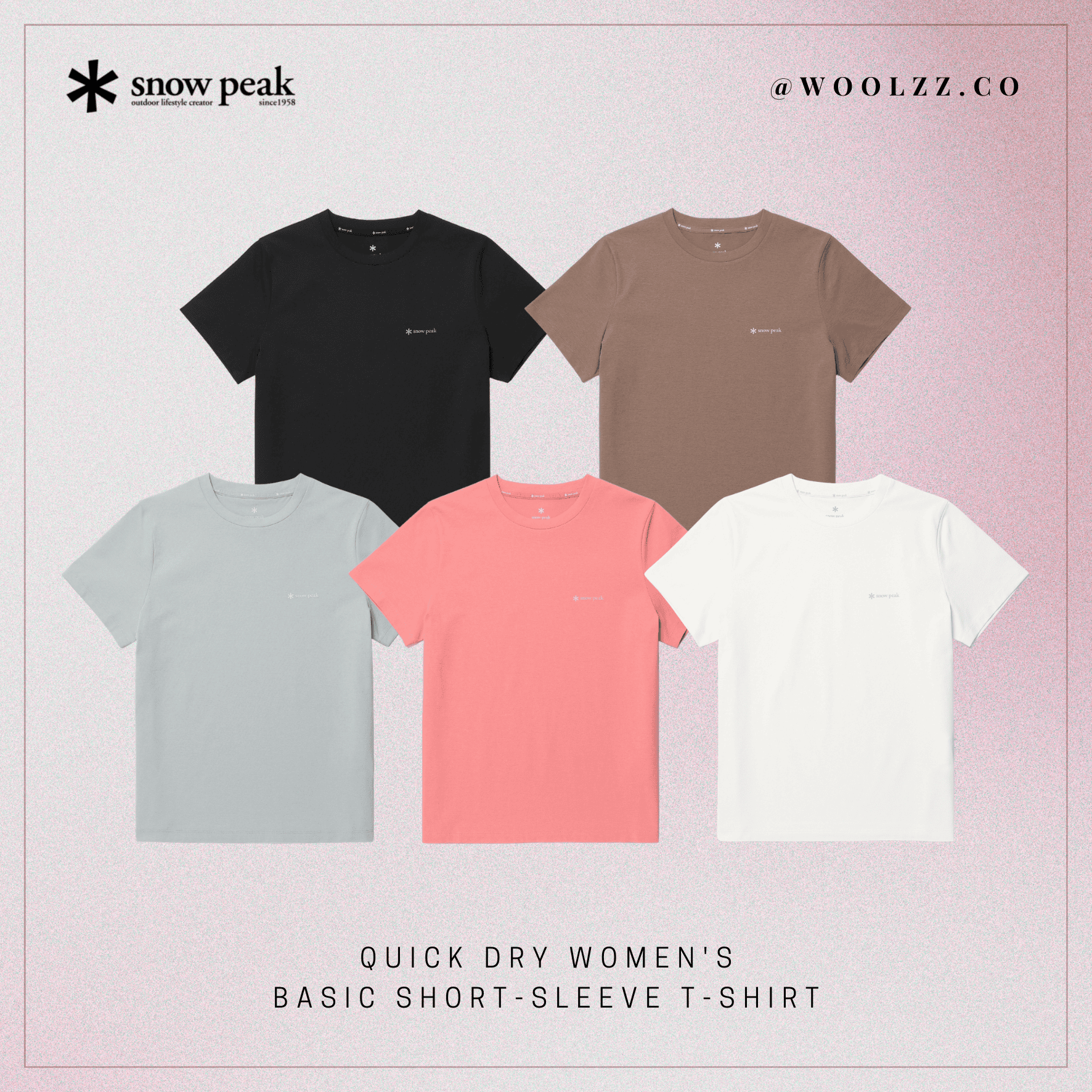 Snow Peak Quick Dry 女款基本款短袖T恤 S26MWT-TS13