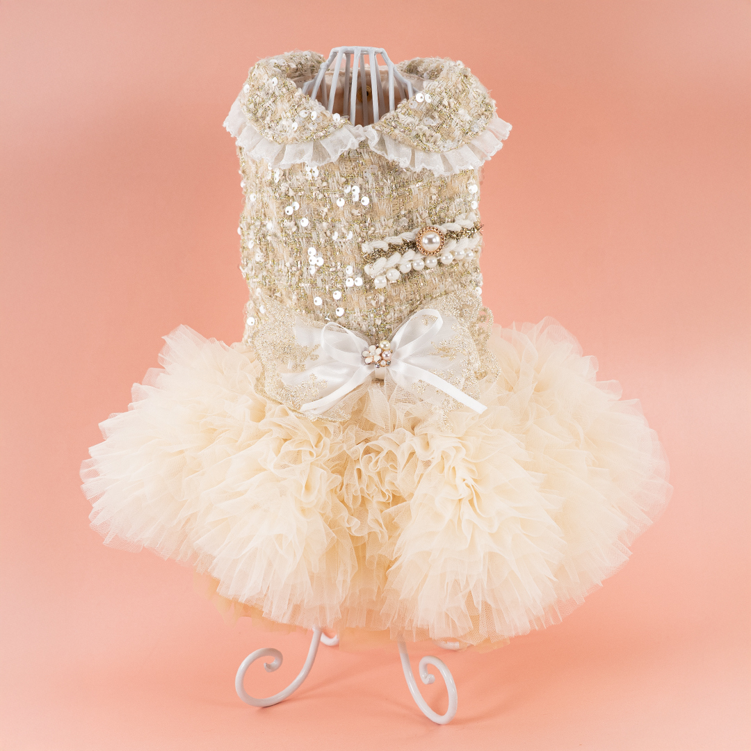 Champagne Tweed Dress