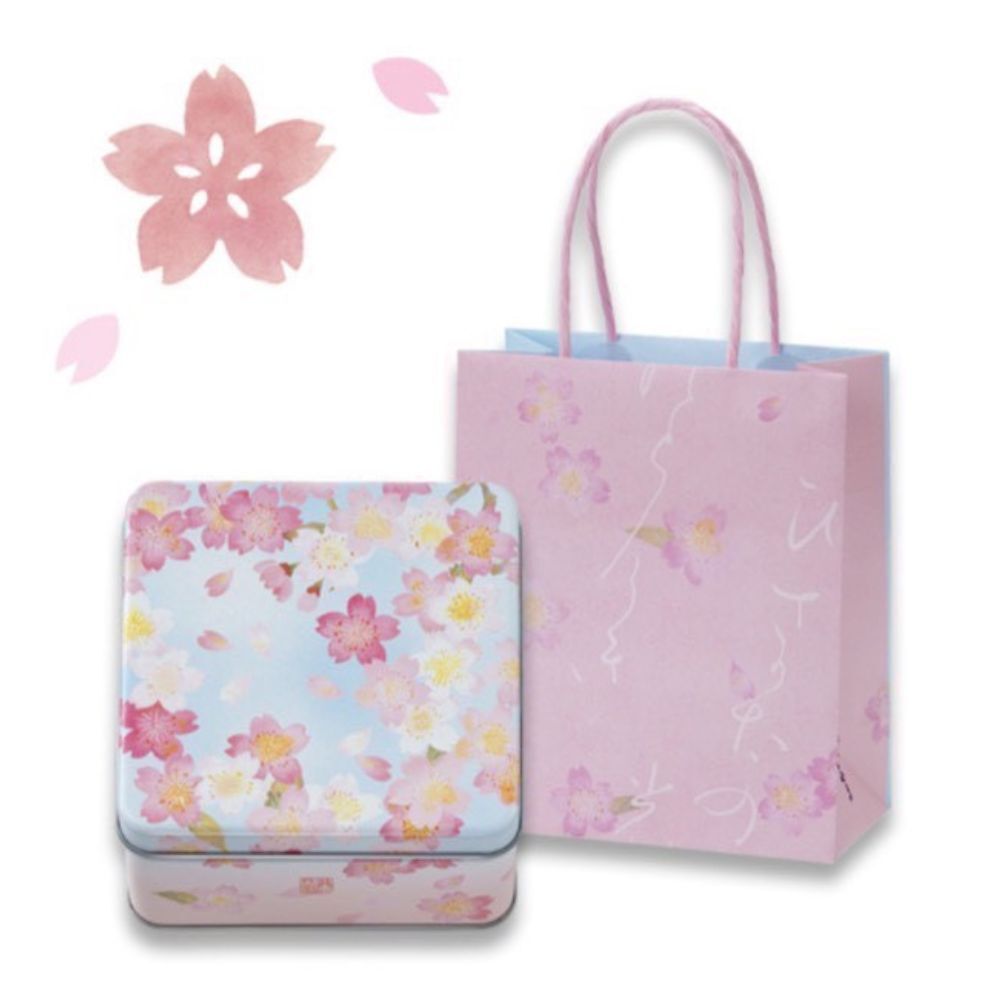 (預購商品) 日本 小倉山莊 春季陽光限定版 綜合仙貝鐵盒 95g 附紙袋