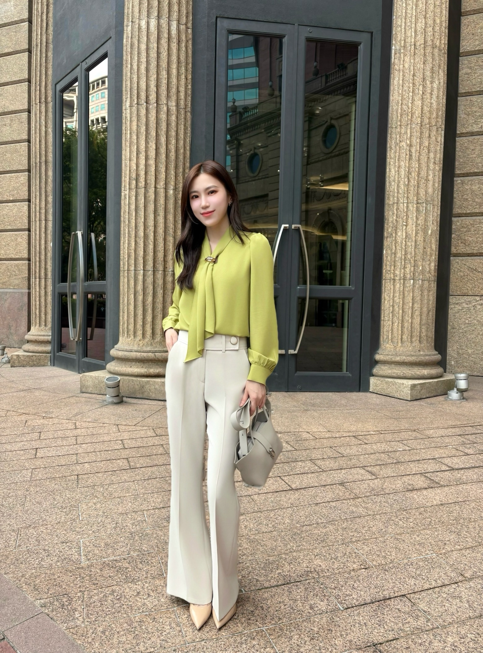 金釦長腿西褲(春款)