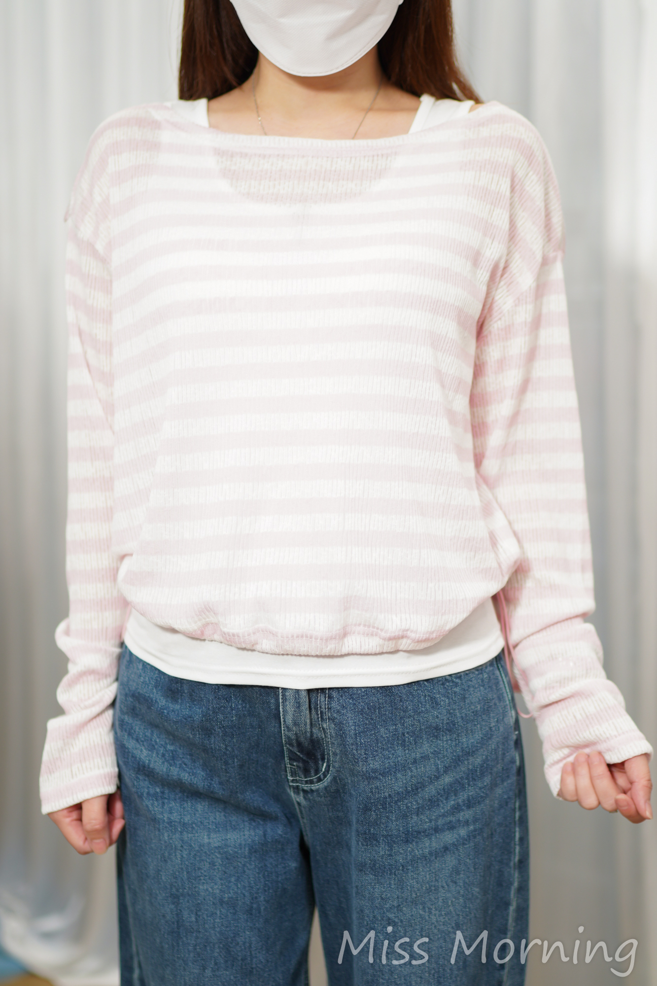 靚色條子一套兩件(15110)