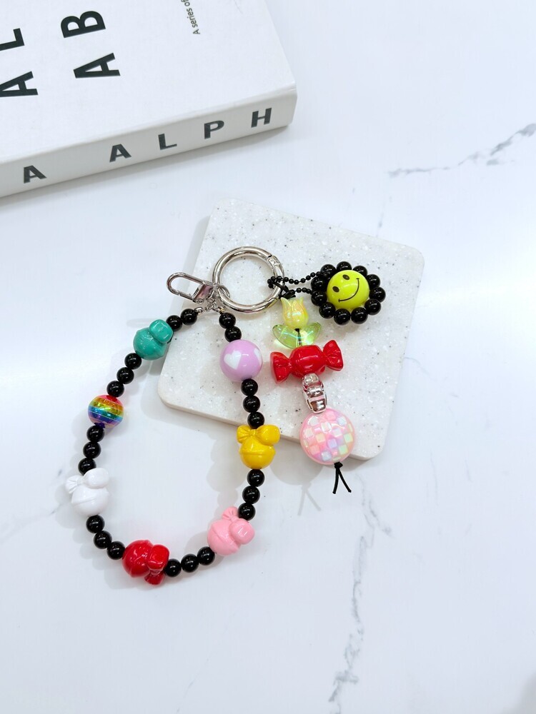 米奇糖果彩珠黑珠掛飾