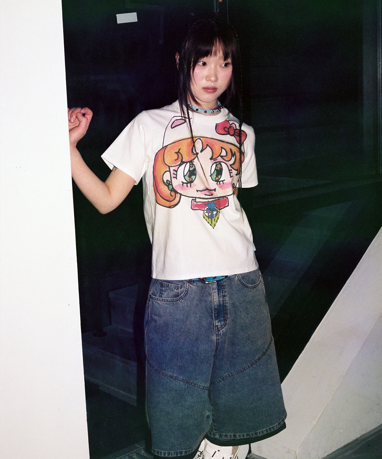 Niceghostclub ghostsoulgirl cat tee 貓少女 短T 短袖