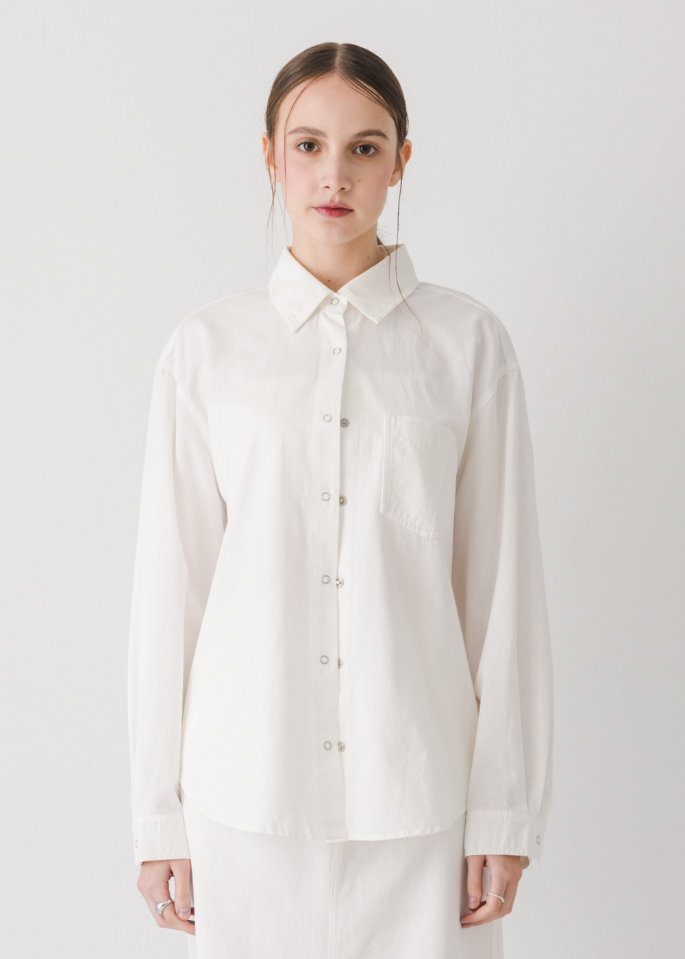 水洗斜紋純棉舒適襯衫