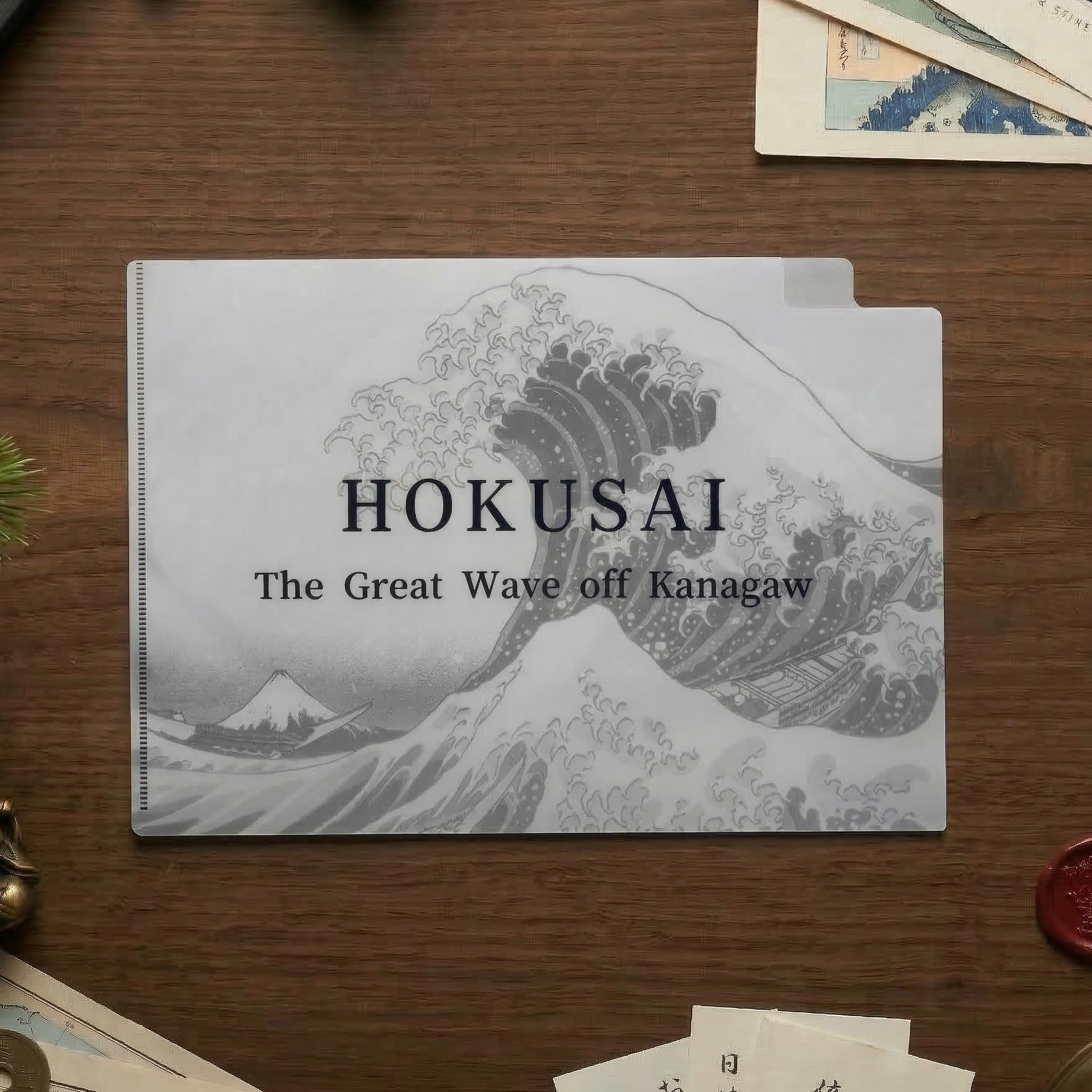 浮世繪 三層Ｌ夾｜ 葛飾北齋《神奈川沖浪裏》