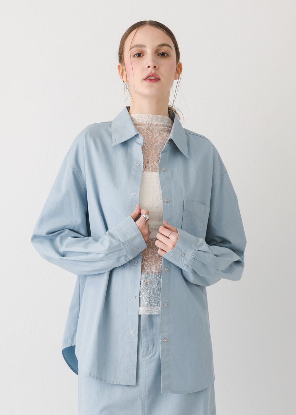 水洗斜紋純棉舒適襯衫