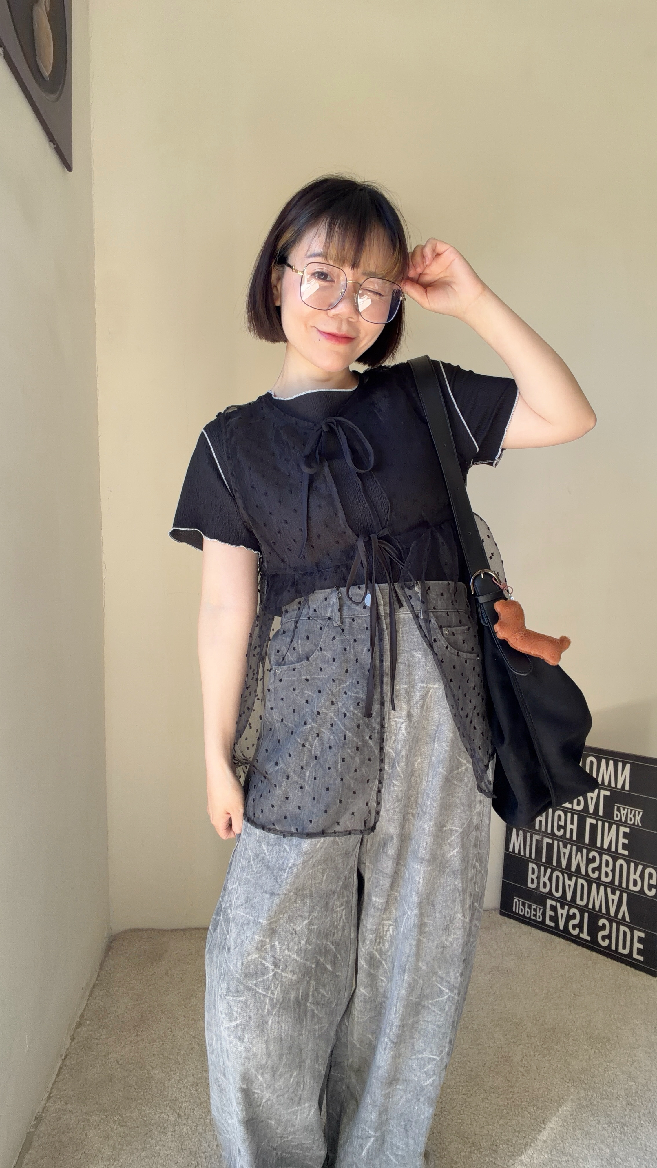 百搭到不行的點點罩衫背心