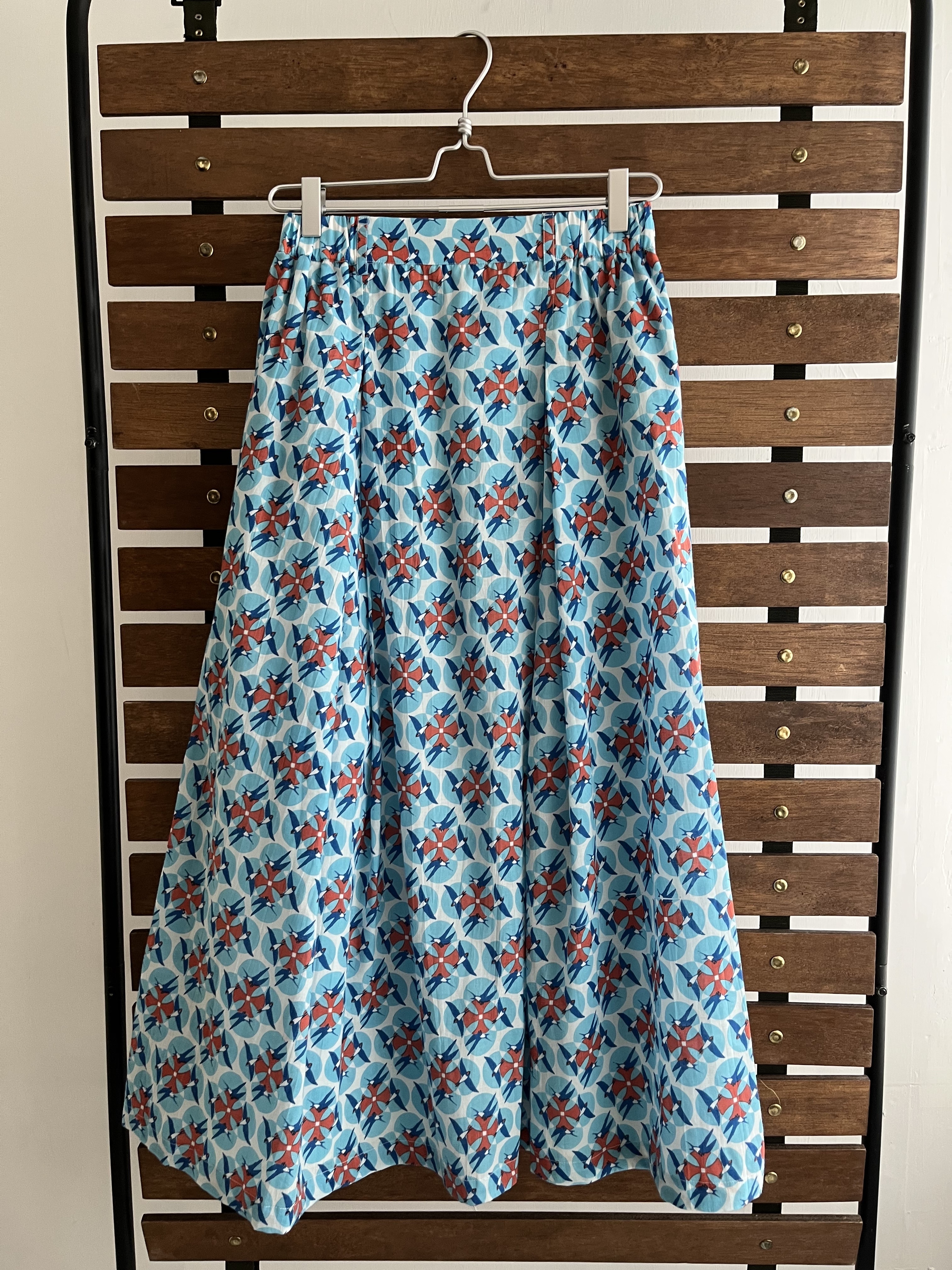 Kilki藍色花花半橡筋裙