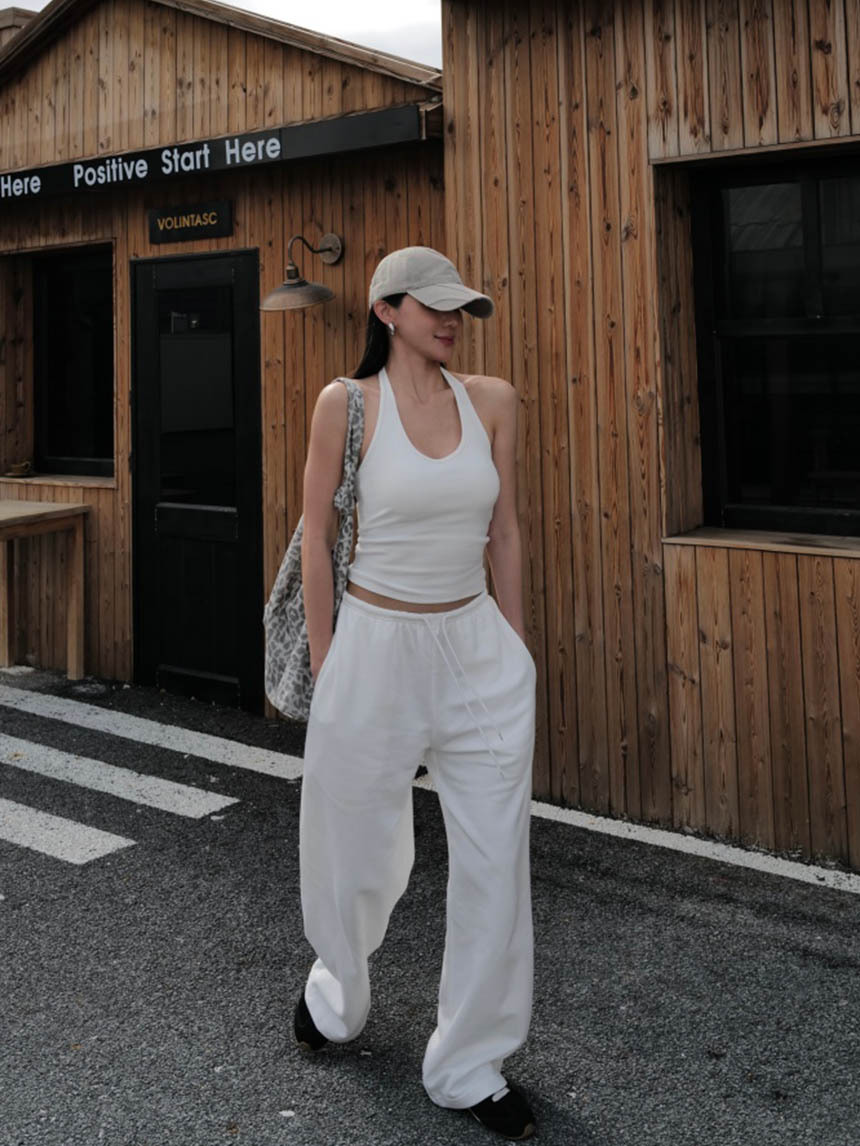 附胸墊掛脖深V螺絲背心*4色