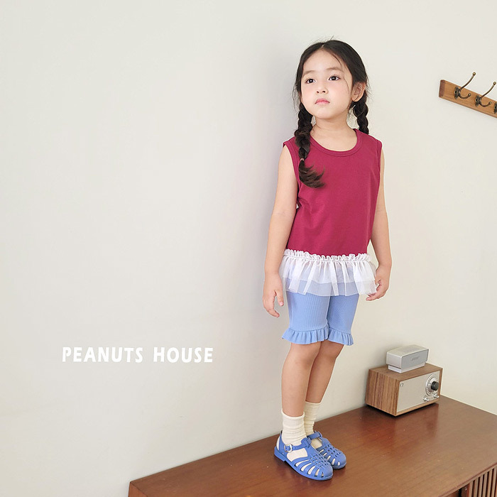 正韓夏PEANUTS 三色拼接蕾絲背心