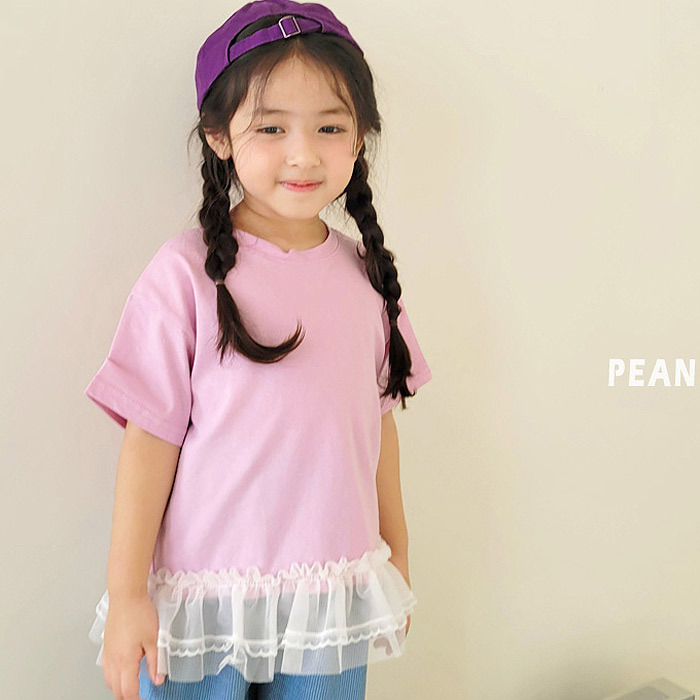 正韓夏PEANUTS 三色拼接蕾絲上衣