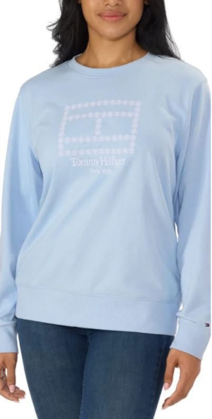 [USW] TOMMY HILFIGER BLUE WOMEN'S LONG SLEEVE TOP, UZZ1213 (UZZ1213)