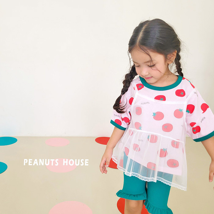 正韓夏PEANUTS 兩色滿滿番茄上衣