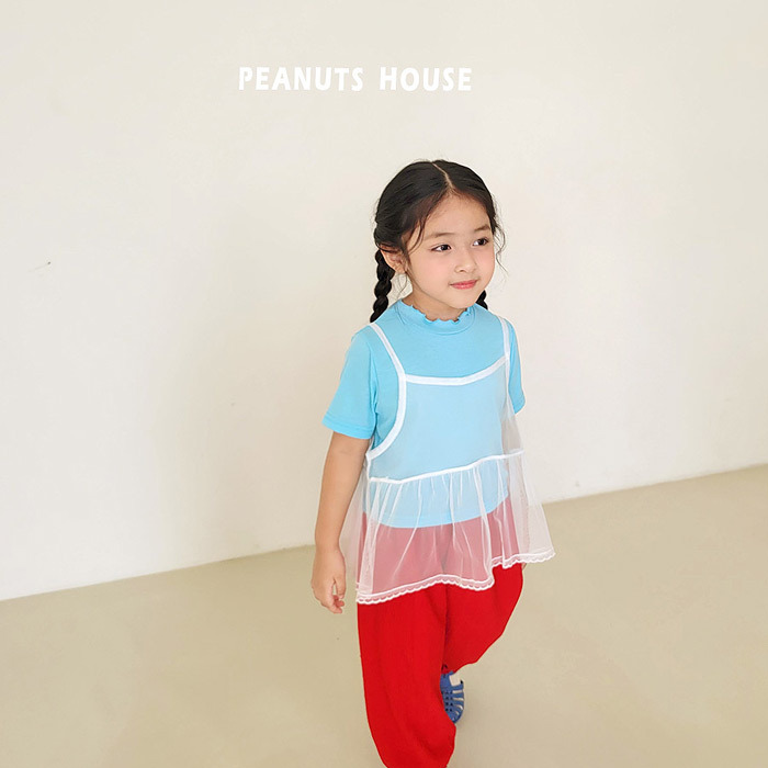 正韓夏PEANUTS 三色木耳領上衣