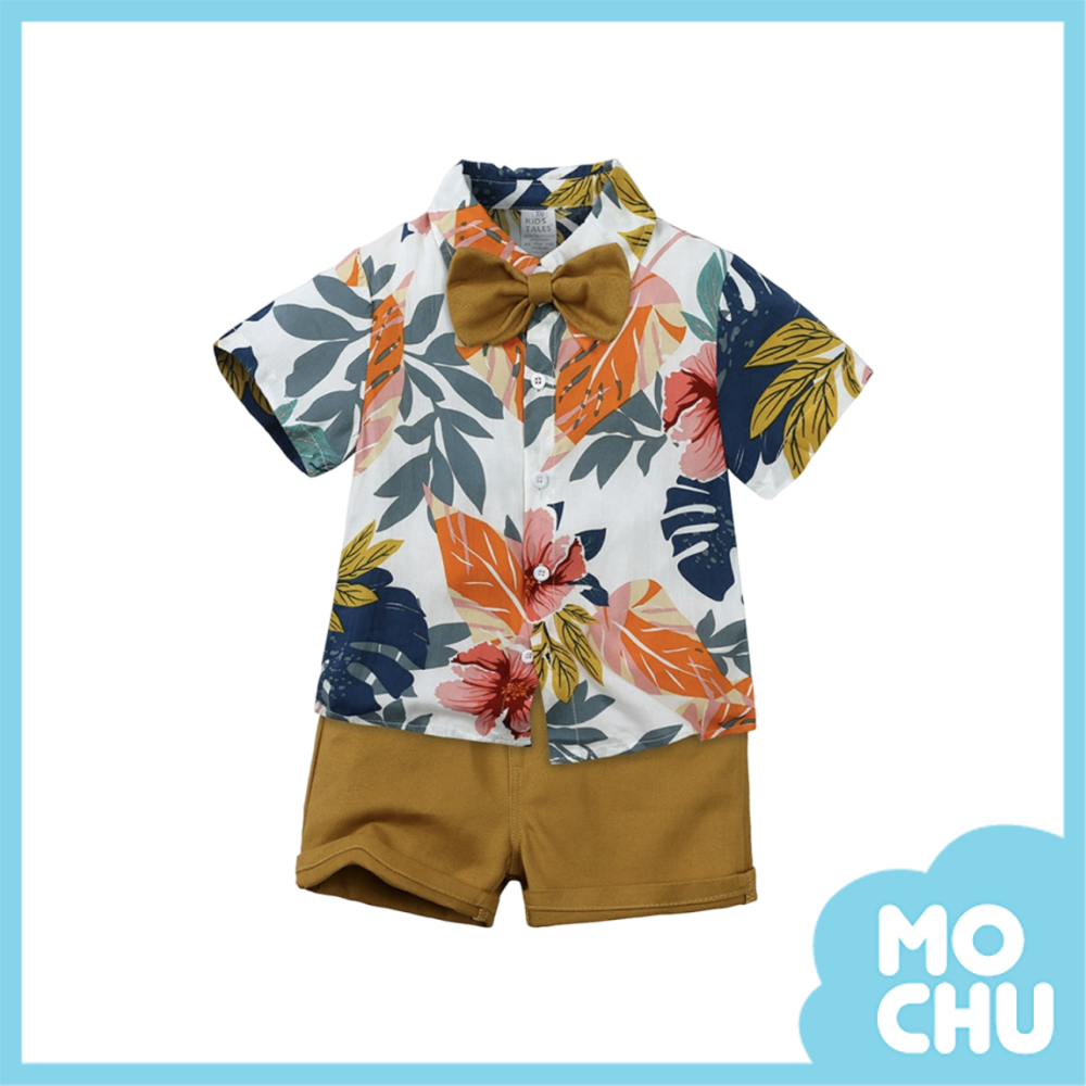 熱情初夏花襯衫套裝