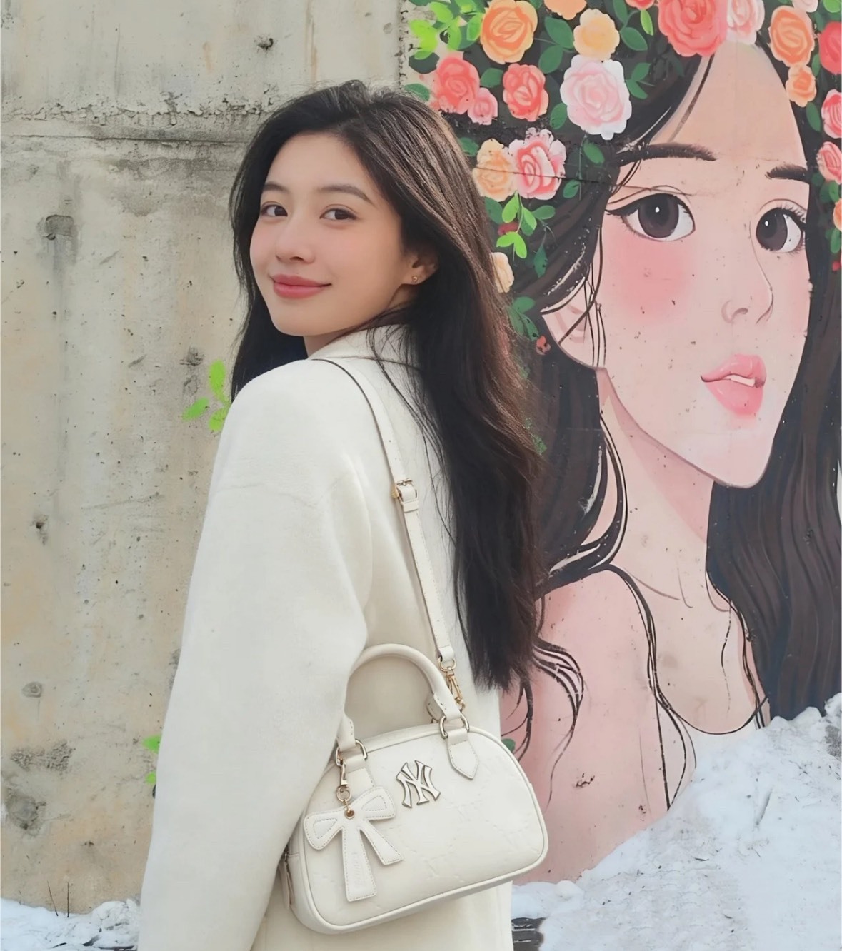 <春季新品🌸>MLB 保齡球包 蝴蝶結掛飾