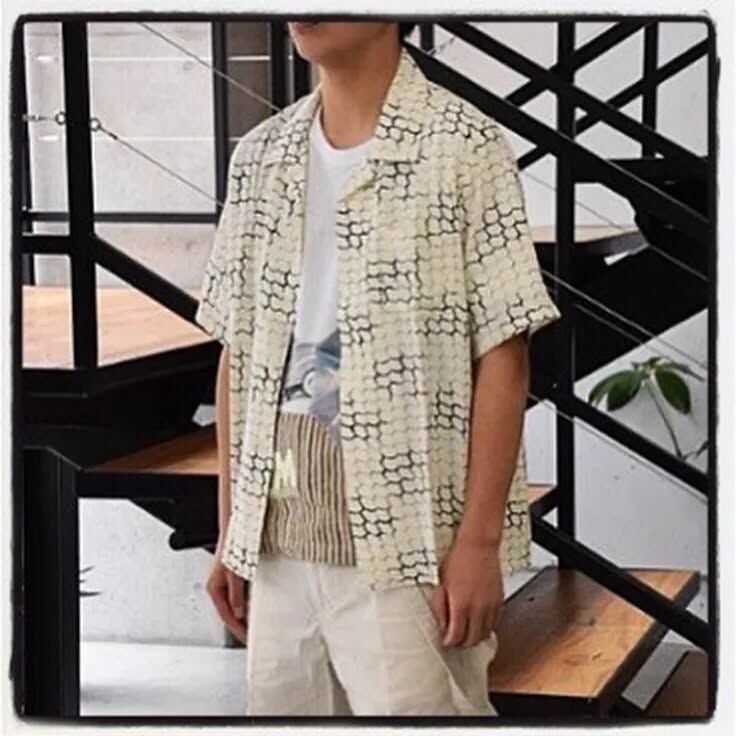 LAST PCS: VISVIM FREE EDGE SHIRT S/S LATTICE - IVORY SIZE 2 IN STOCK NOW (現貨發售中)