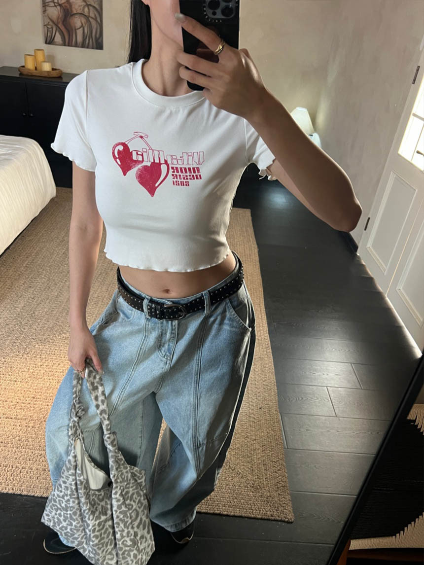 Y2K愛心桃心短上衣*4色