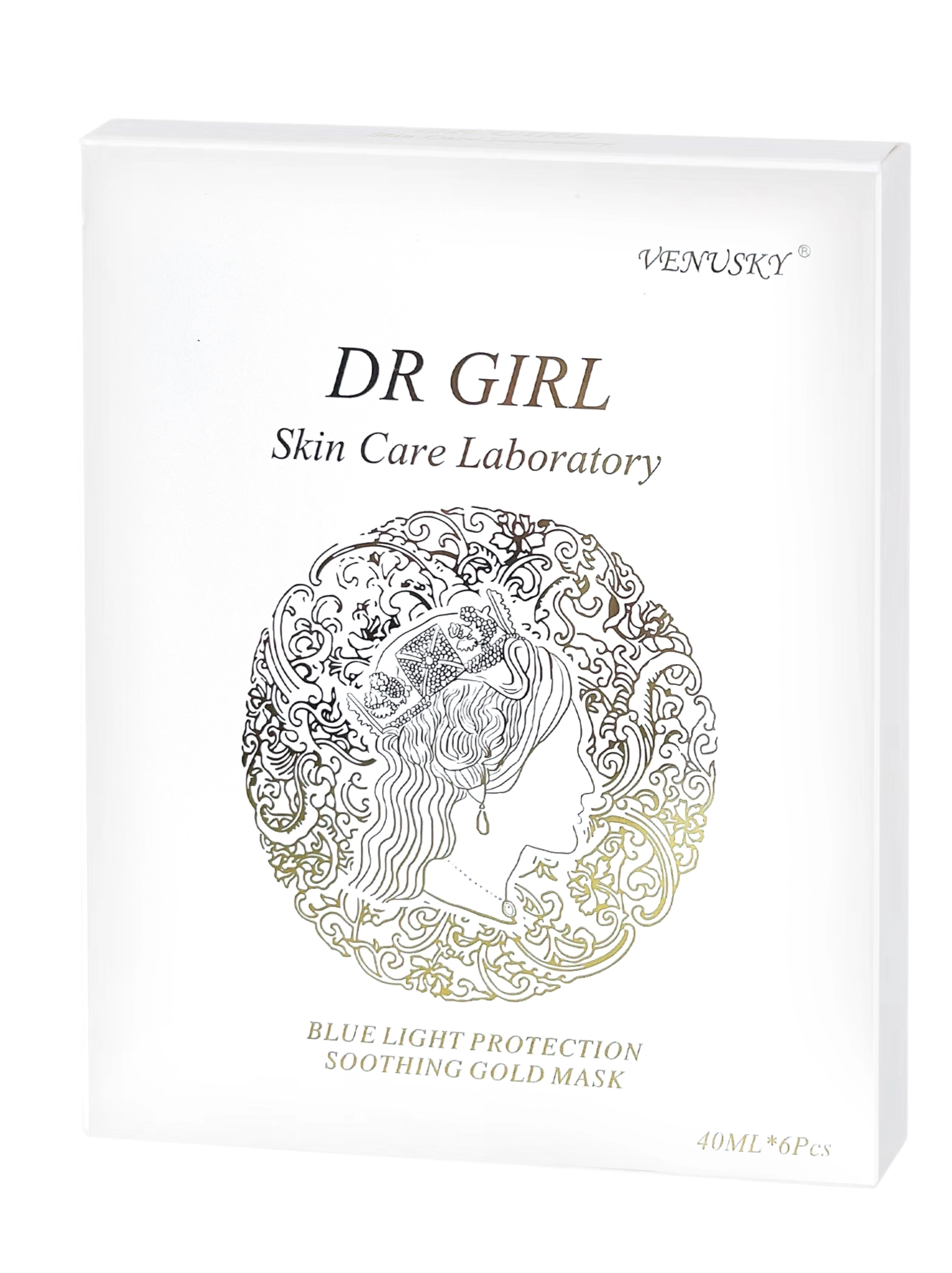 Venusky-DR GIRL抗藍光保濕舒緩金箔面膜（6片/盒）