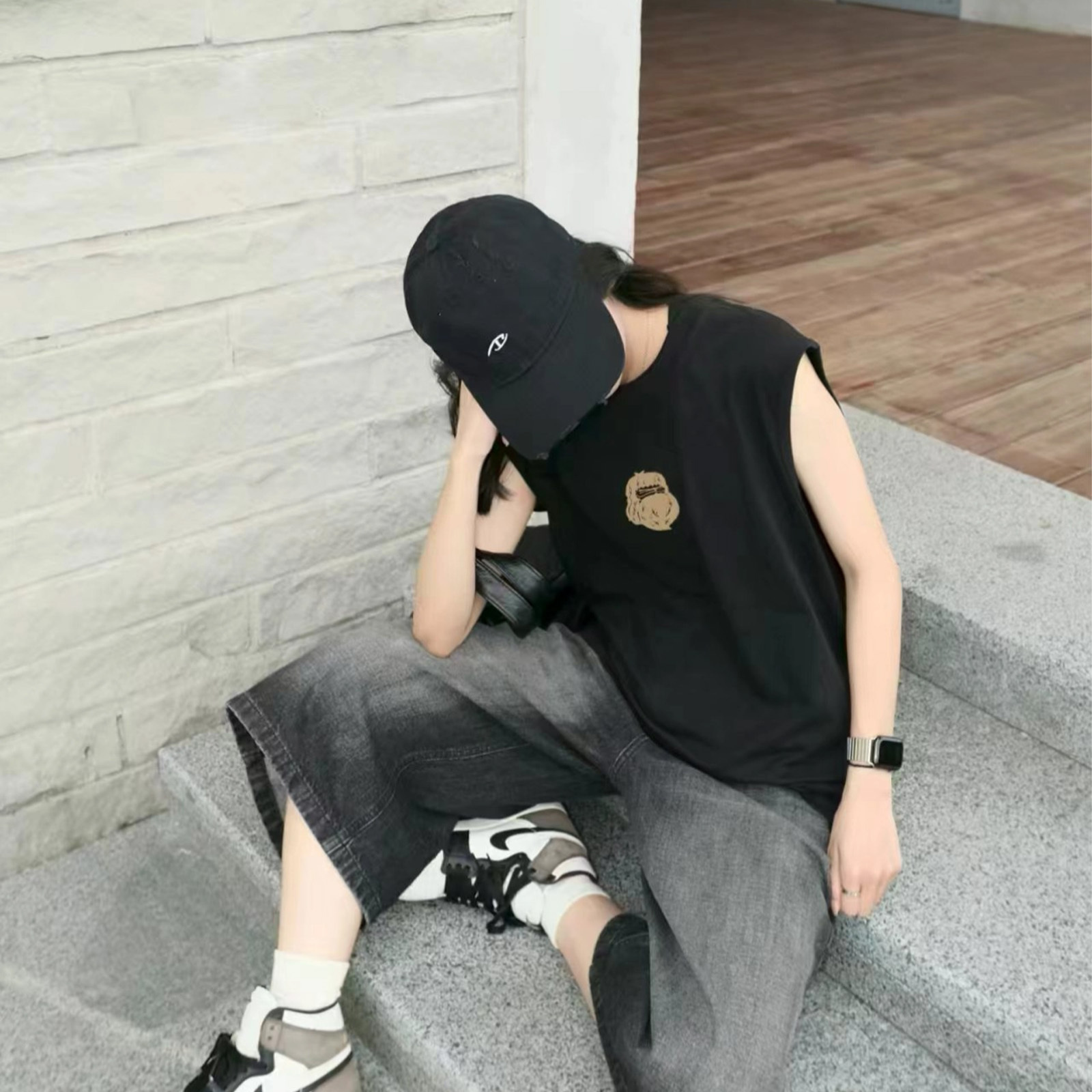 Fingercroxx FGXX  BAPE A BATHING APE 猿人頭 LOGO 無袖 背心 TEE