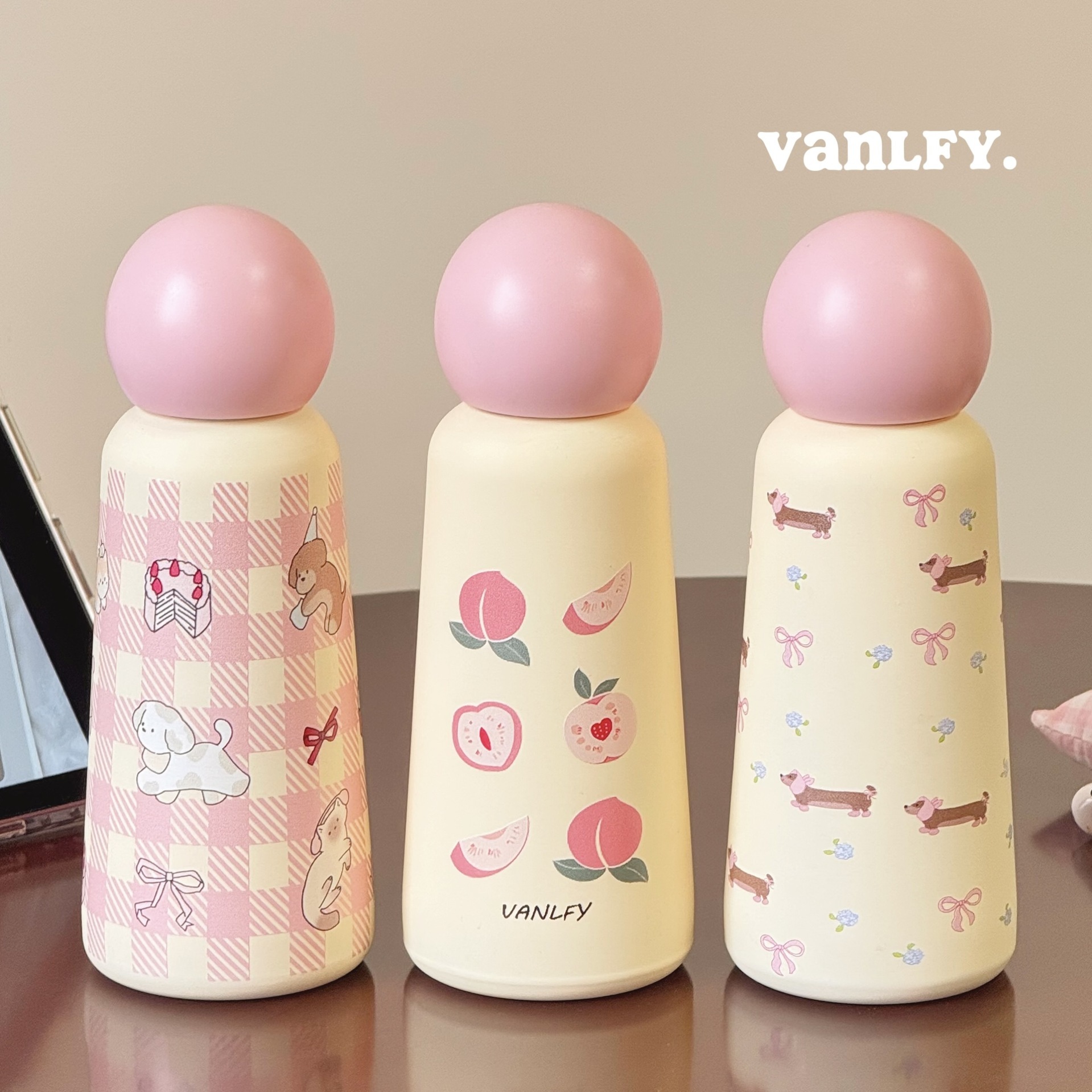 350ML Black & Pink 316 Stainless Steel Thermal Flask