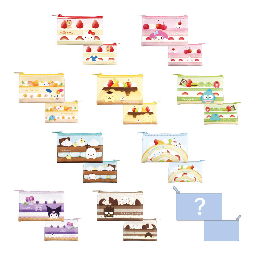 Sanrio Character 蛋糕款卡通人迷你平收納包 盲盒