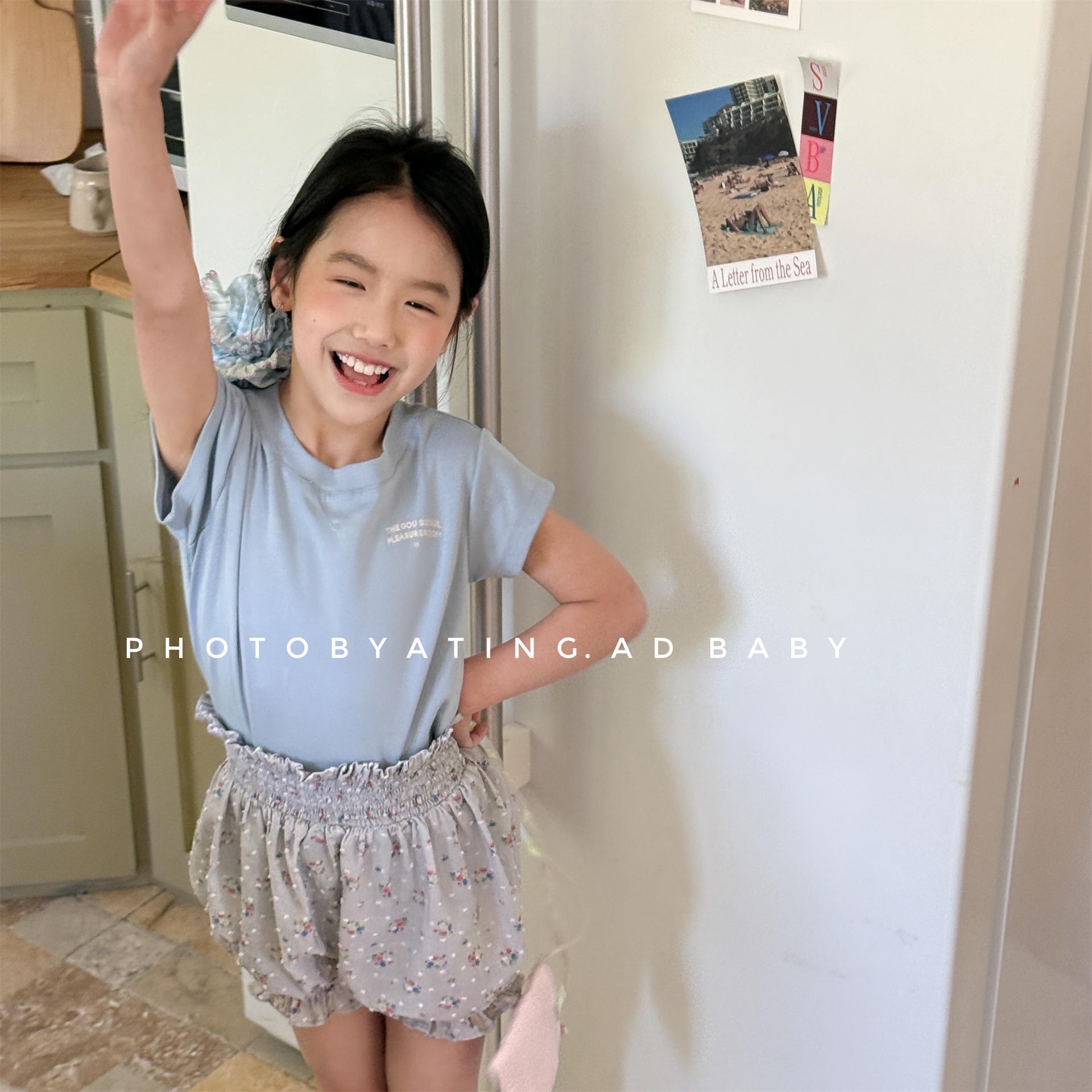 三色簡約字母上衣