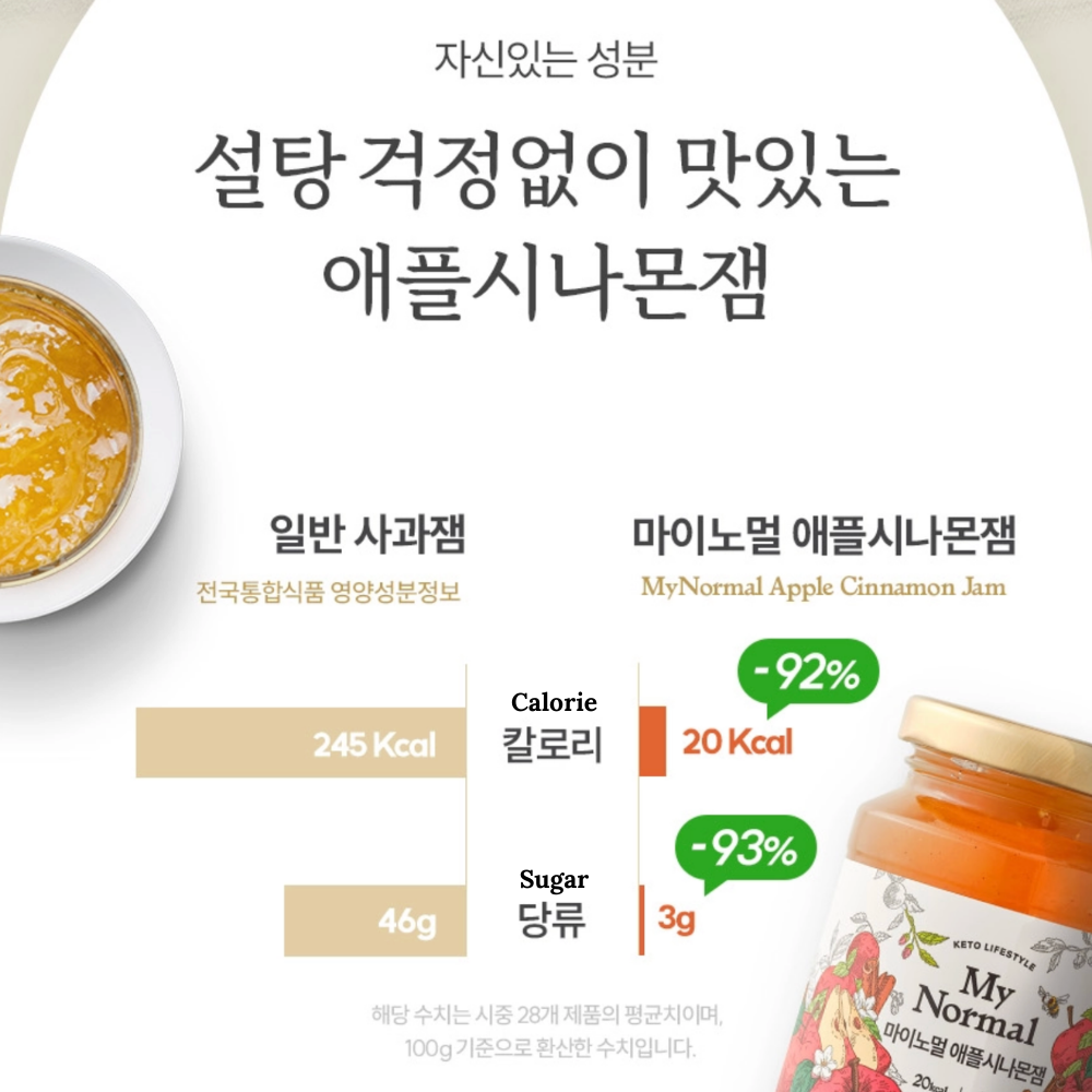 My Normal 無添加糖 阿洛酮糖蘋果肉桂果醬 (320g) (82311)