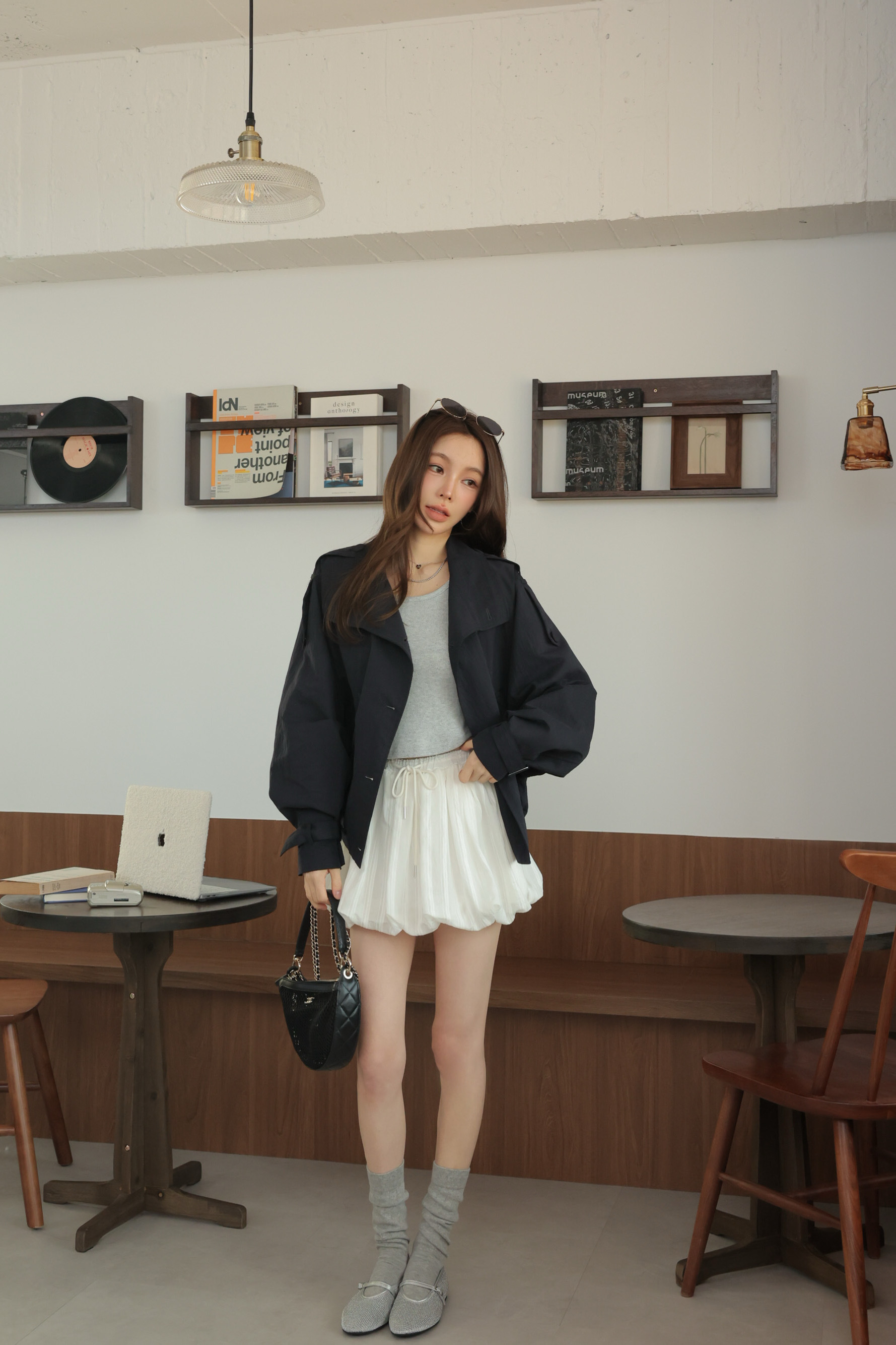 高級感澎澎綁帶褲裙 HA60